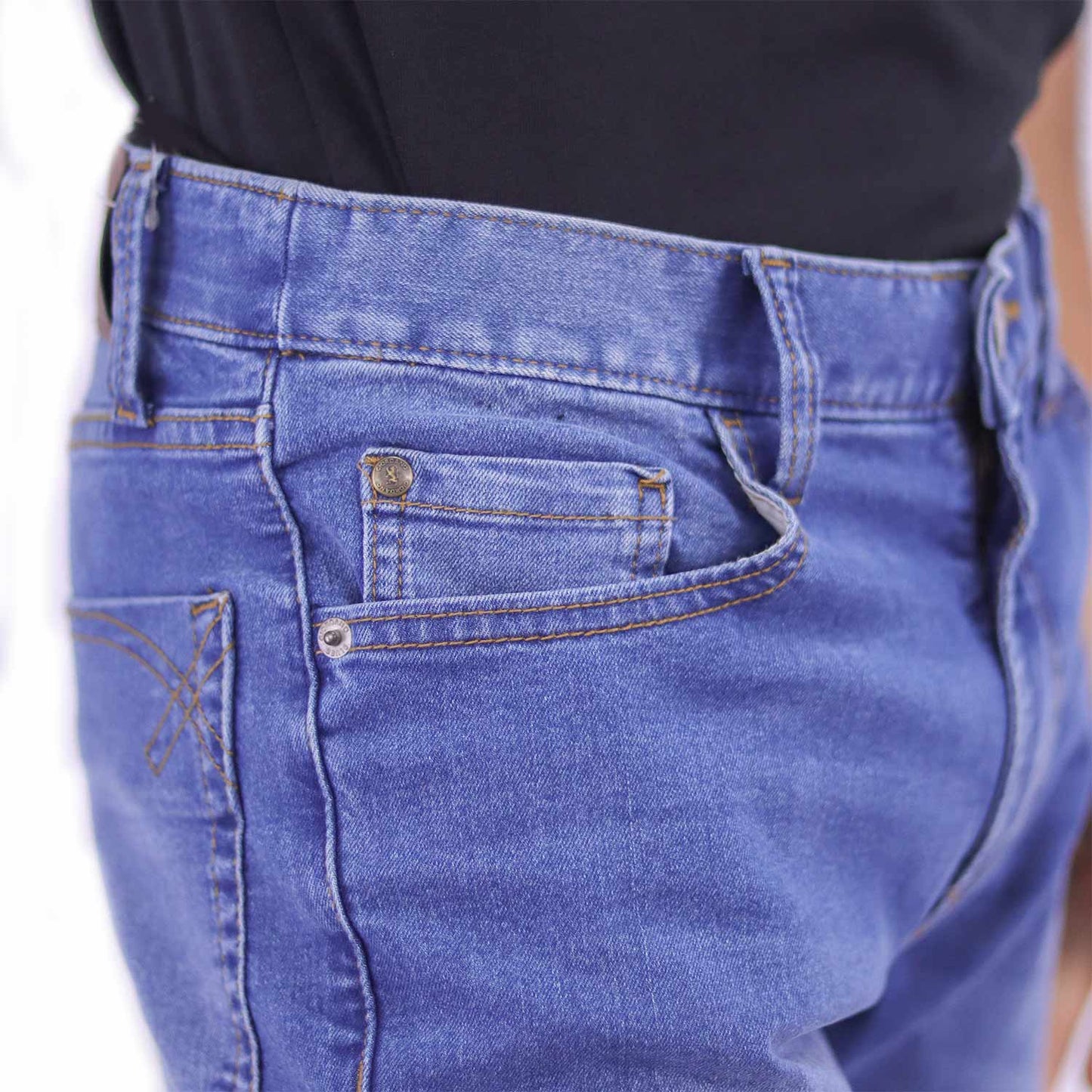 Men's Cotton Spandex Denim Low Rise Skinny Tapered Fit Jeans