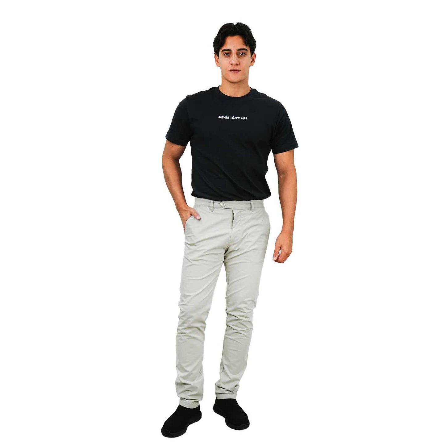 Men's Cotton Spandex Twill Slim Fit Khakis