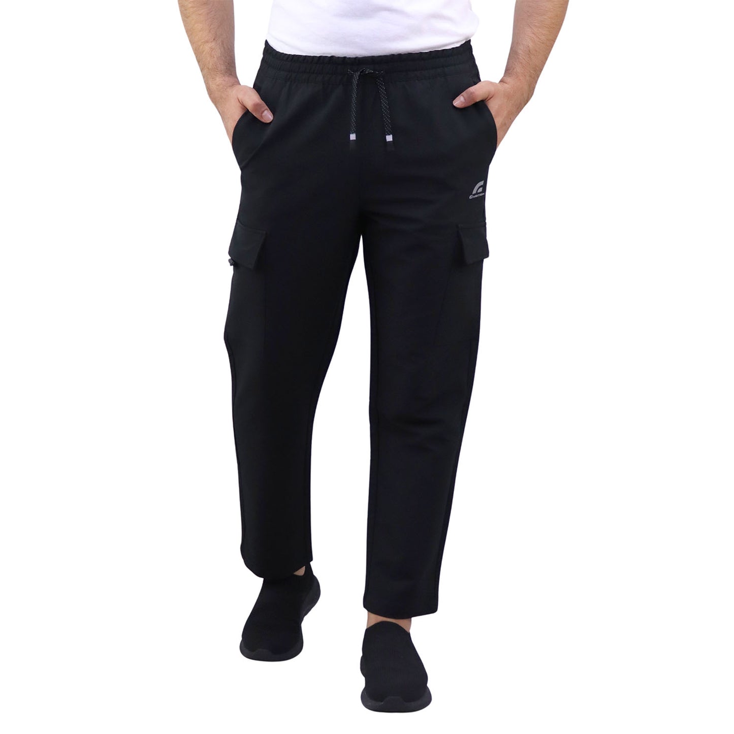 Giordano Men's G-Motion Woven Joggers-Black