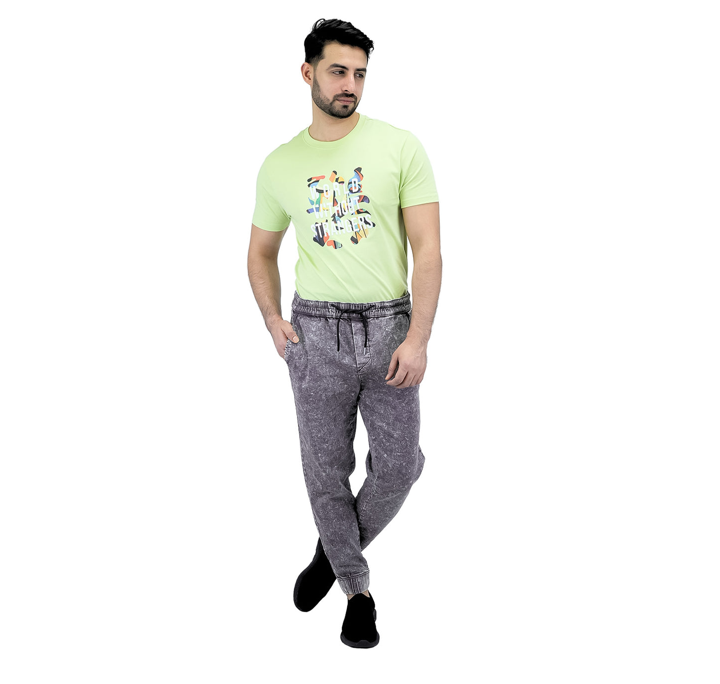 Men's Denim Mid Rise Slim Fit Joggers
