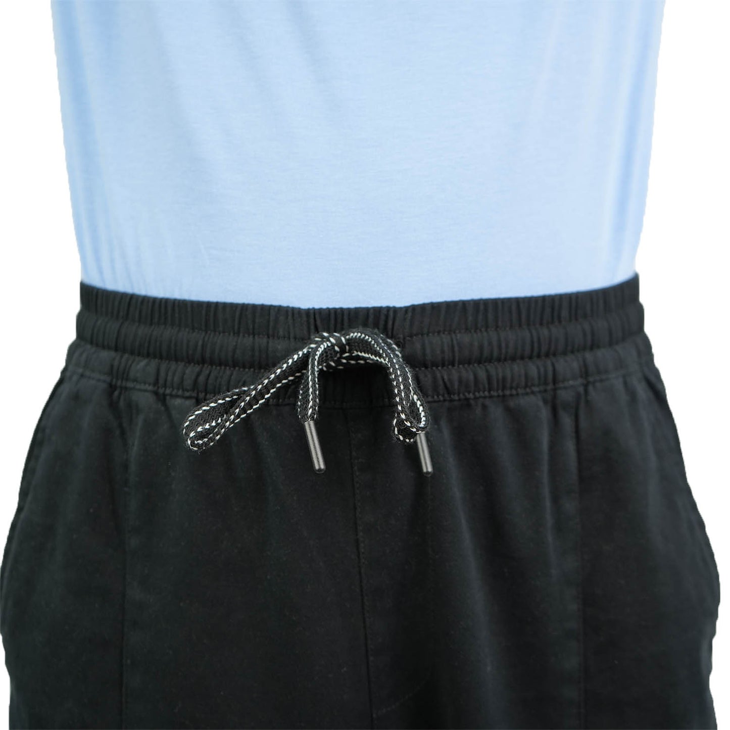 Men's Khaki Pants: Relax Fit, Elastic Waist, Stretch Twill