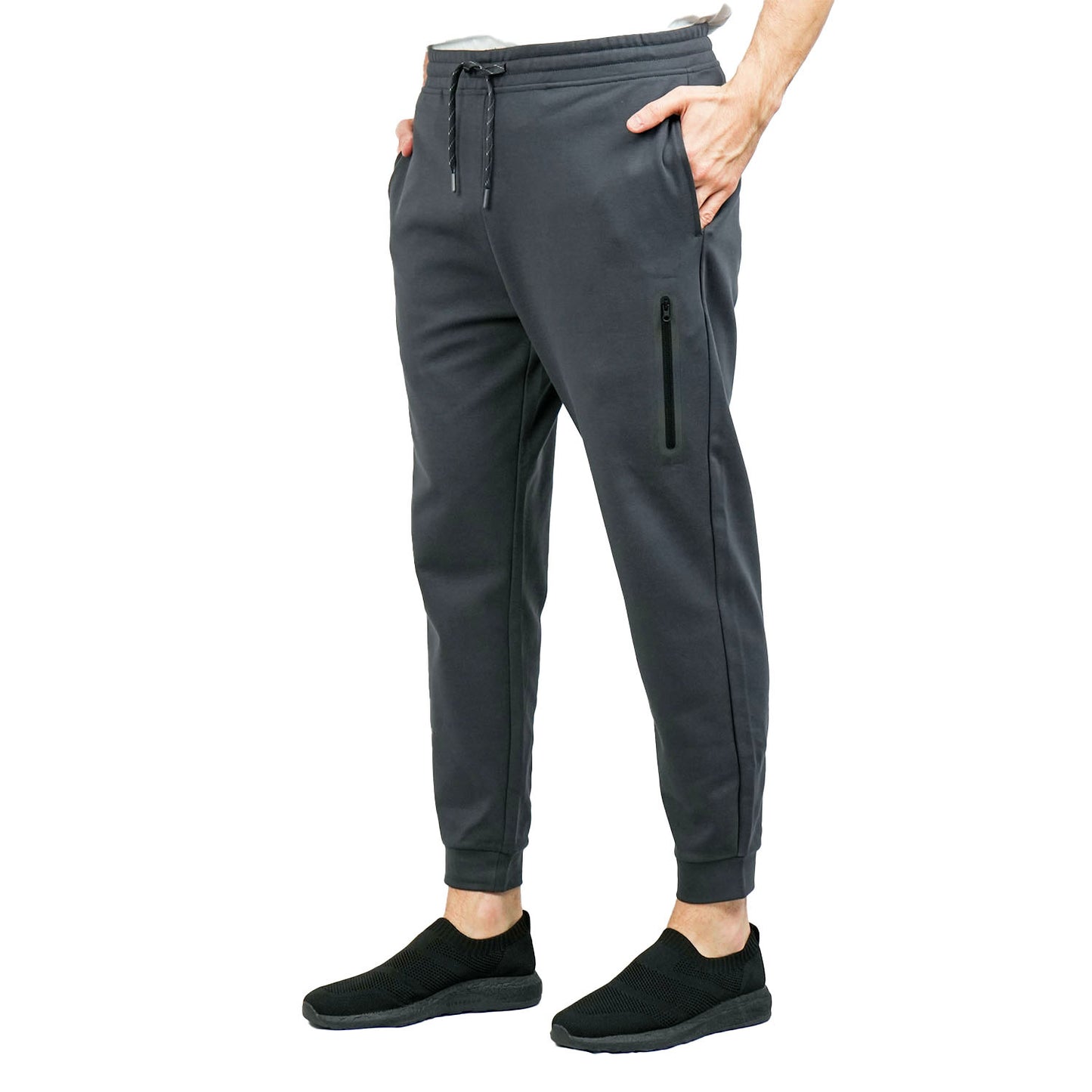 Giordano Men's Slim Tapered Fit Jogger Pants-Grey