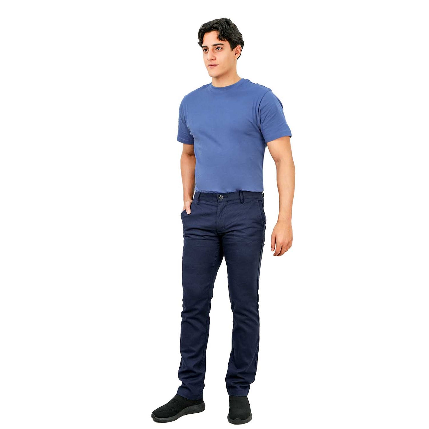 Men's Linen Cotton Slim Tapered Khaki Pants