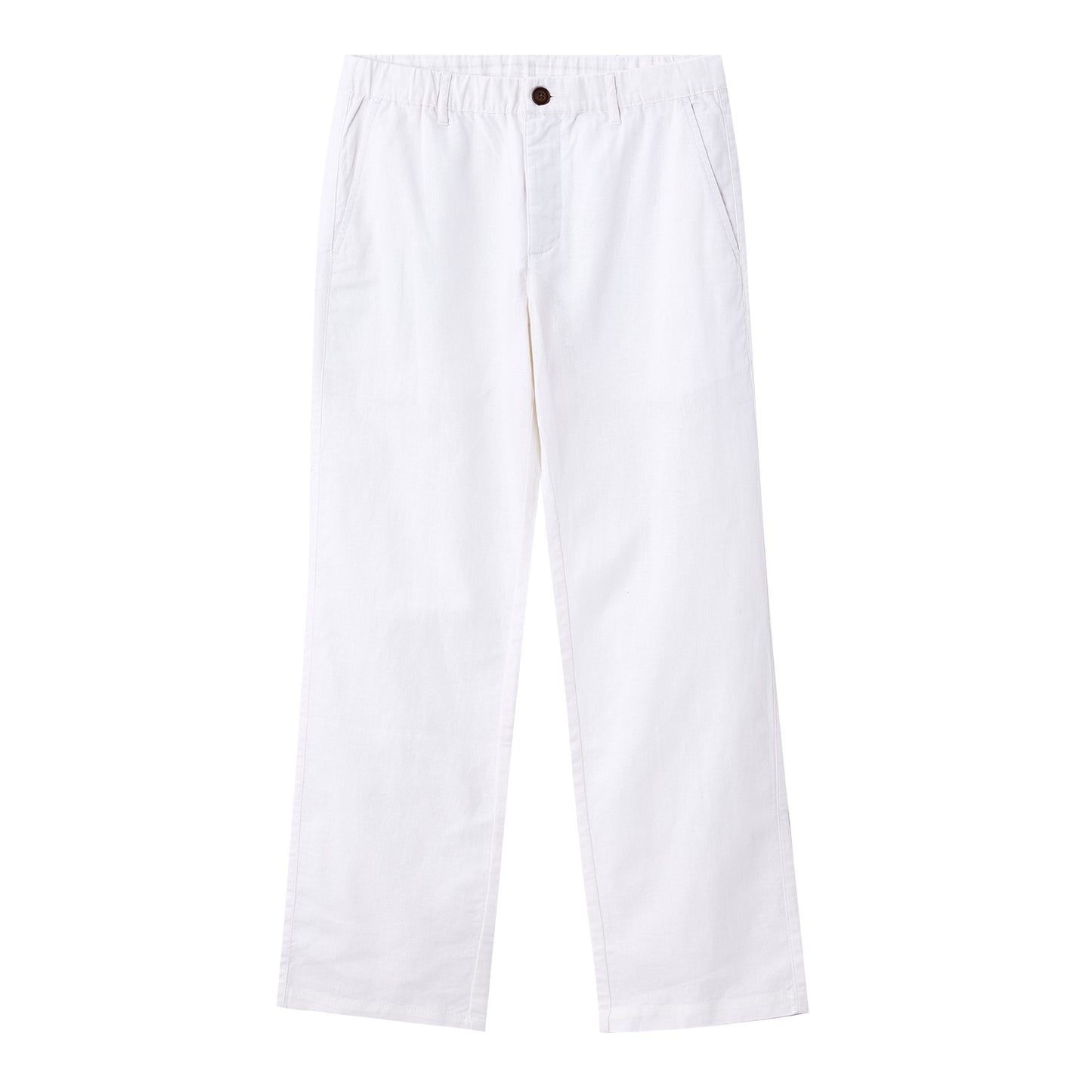 Men's Linen Cotton Slim Tapered Khaki Pants