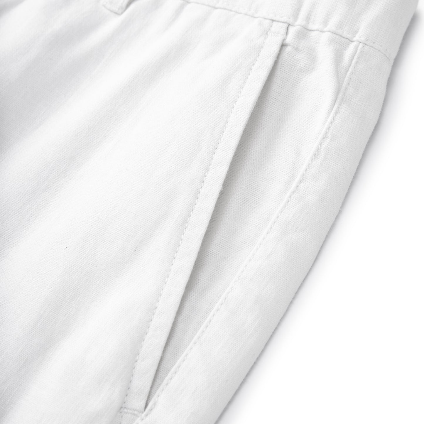Men's Linen Cotton Slim Tapered Khaki Pants