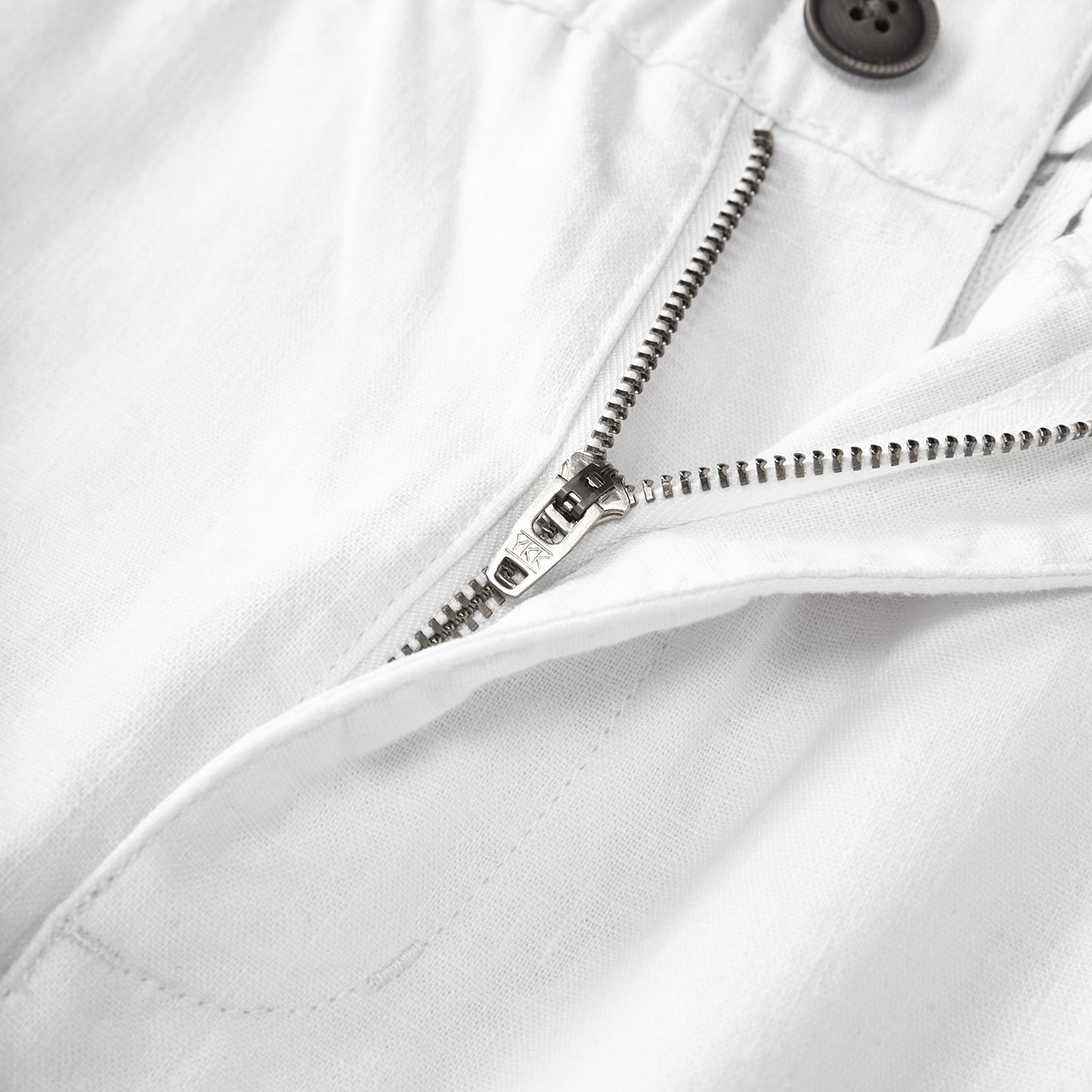 Men's Linen Cotton Slim Tapered Khaki Pants