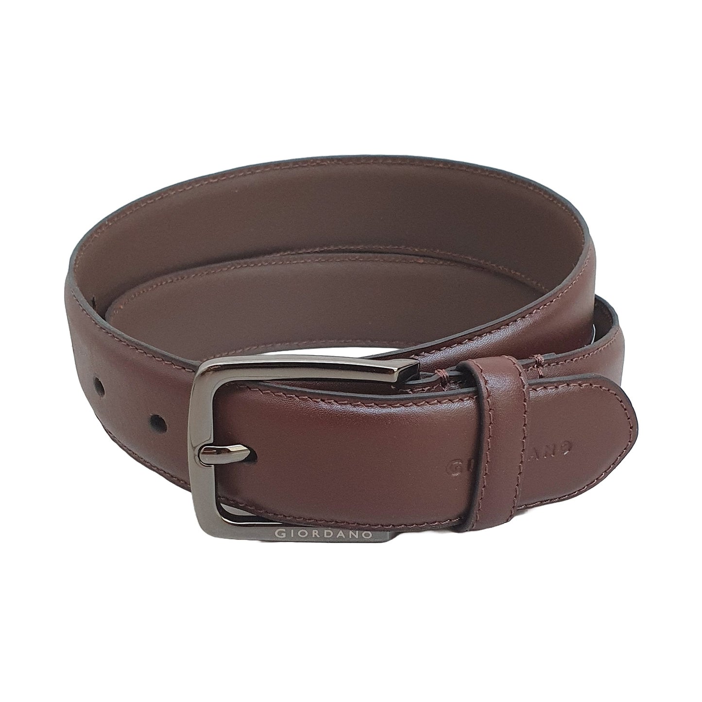 Giordano Men's Casual Leather Belt-Brown