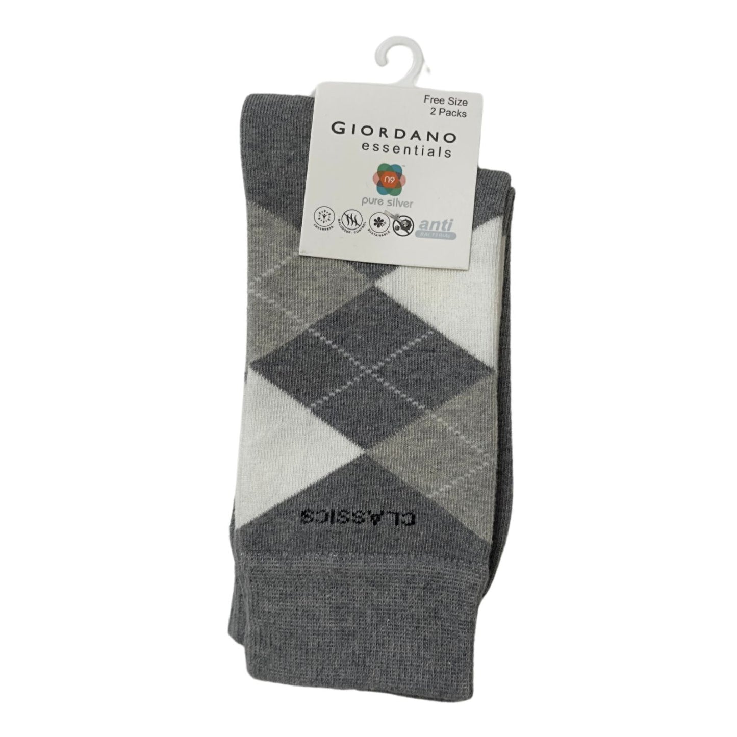 Classic Men Collection Long Socks - 2 Pack, Cotton Polyester Elastane Blend
