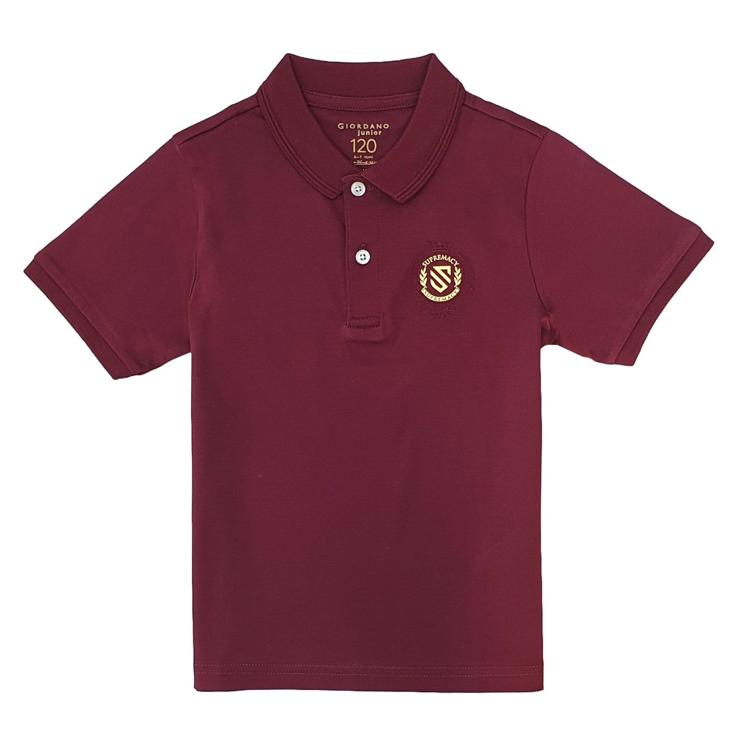 Giordano Junior Liquid Touch Short Sleeve Embroidery Polo-Red
