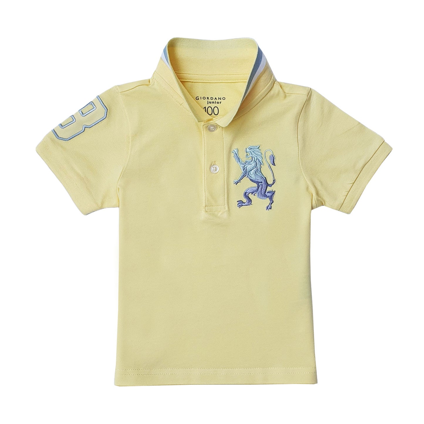 Giordano Junior Embroidery Short Sleeve Bold Polo-Yellow