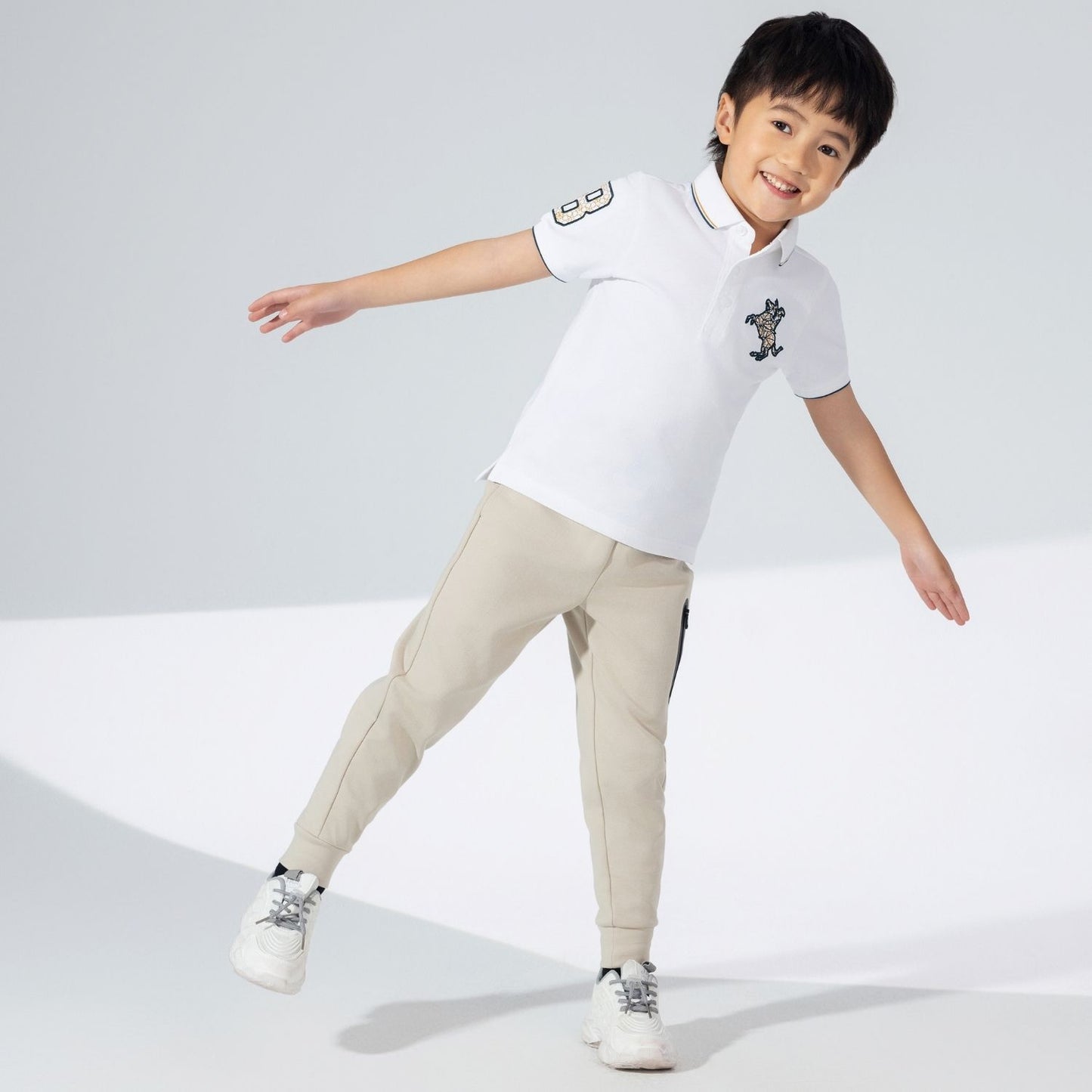 Kids' Napoleon Polo: Classic Piqué, Bold Embroidery, All-Day Comfort