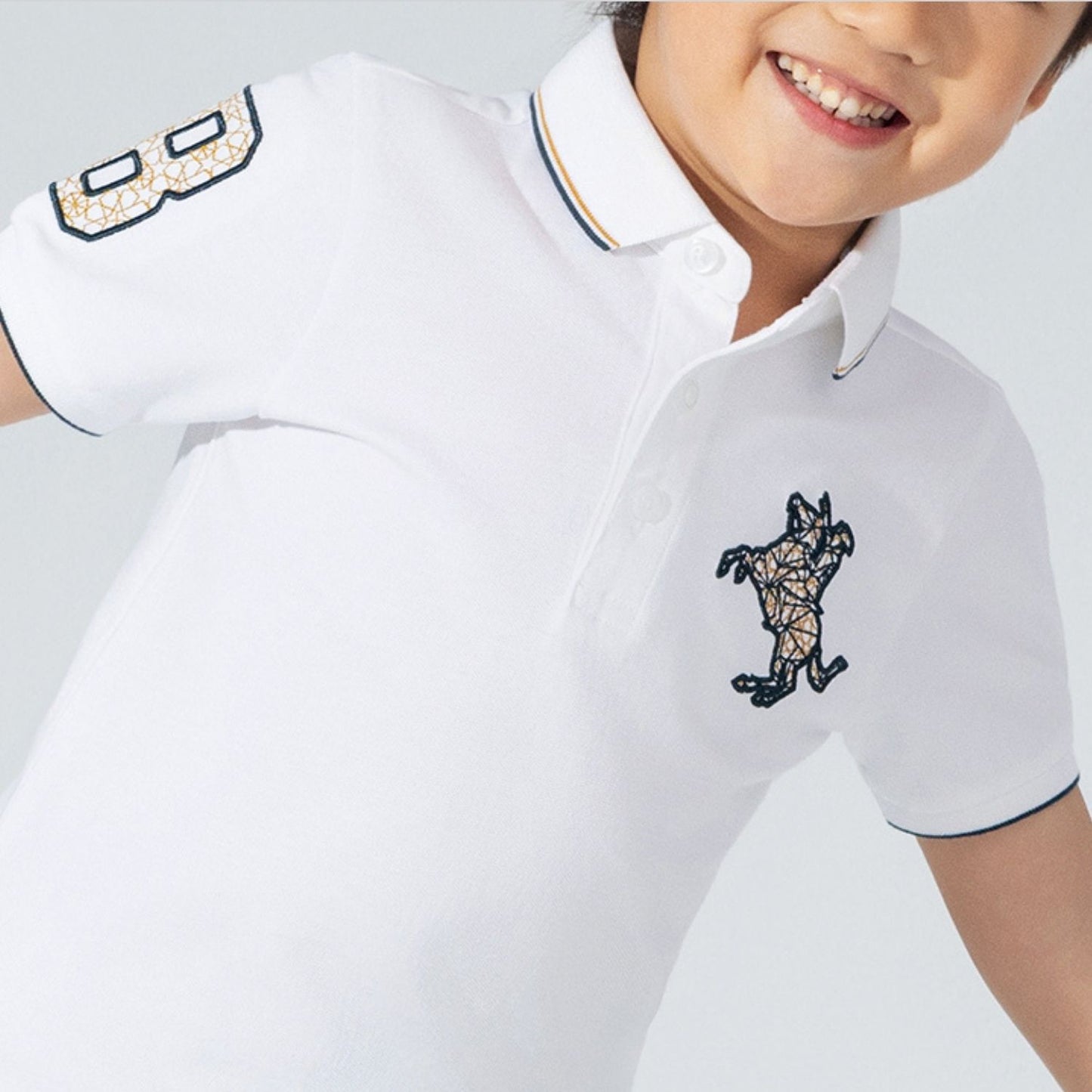 Kids' Napoleon Polo: Classic Piqué, Bold Embroidery, All-Day Comfort