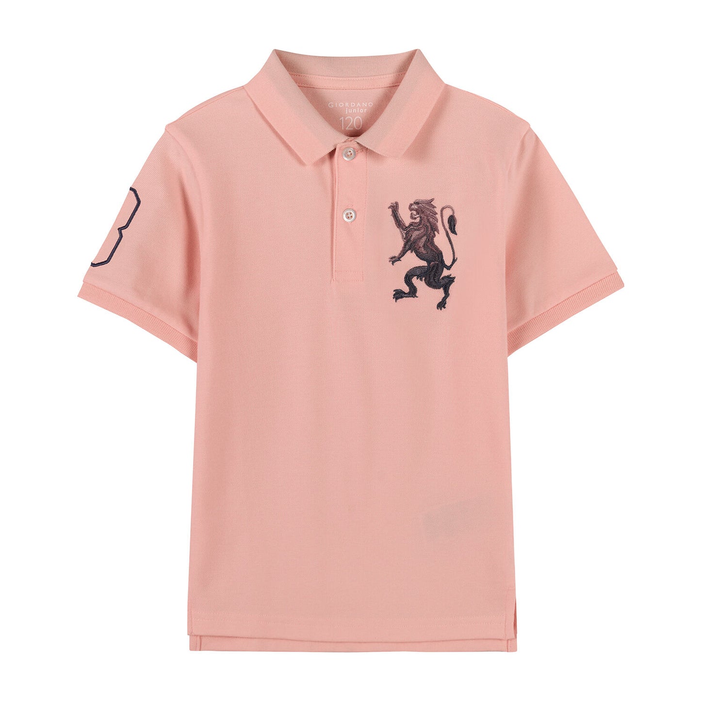 Kids' Lion Polo: 3D Embroidery, Comfort Piqué, Classic Style