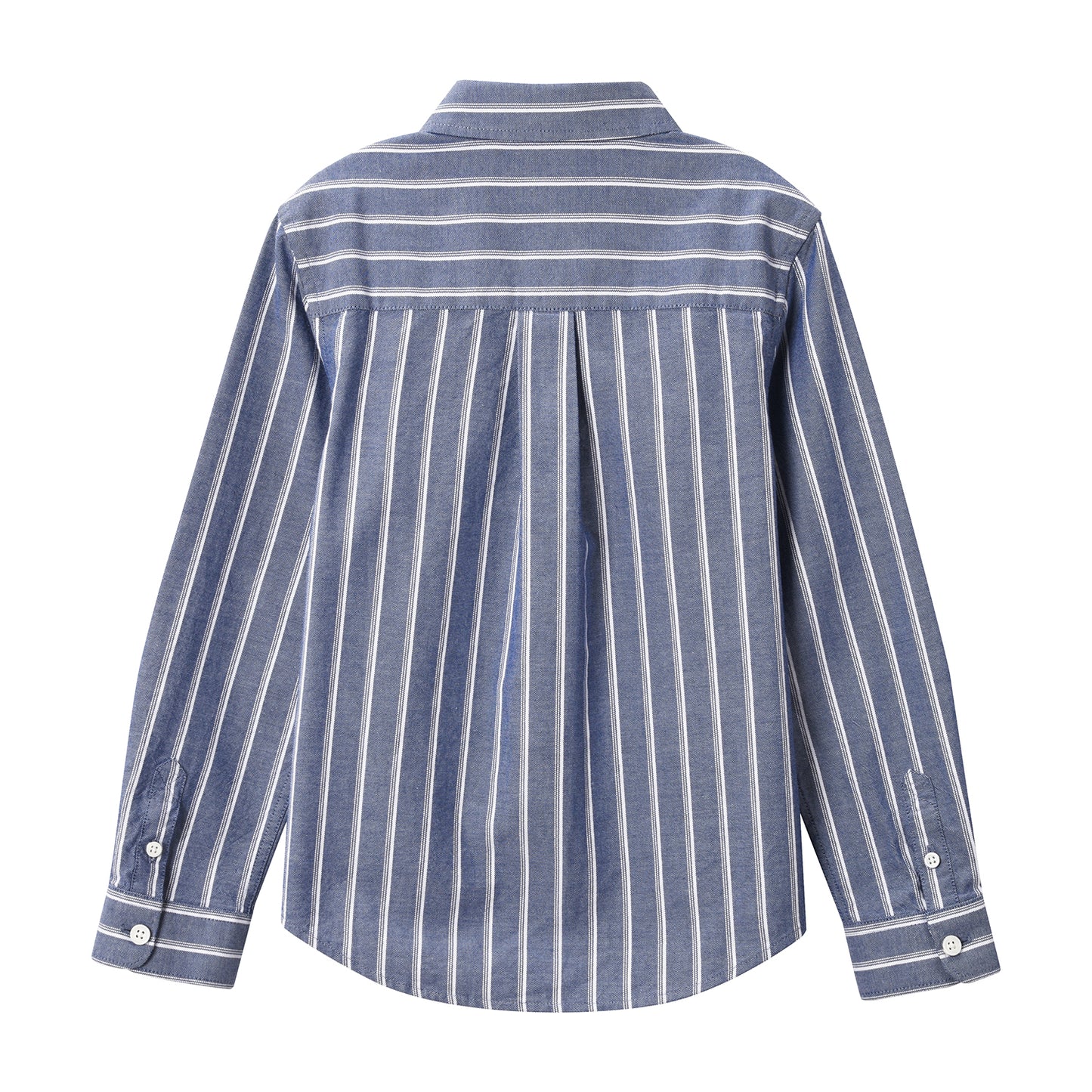 Junior Cotton Oxford Full Opening Long Sleeve Slim Fit Embroidery Garment Wash Shirt