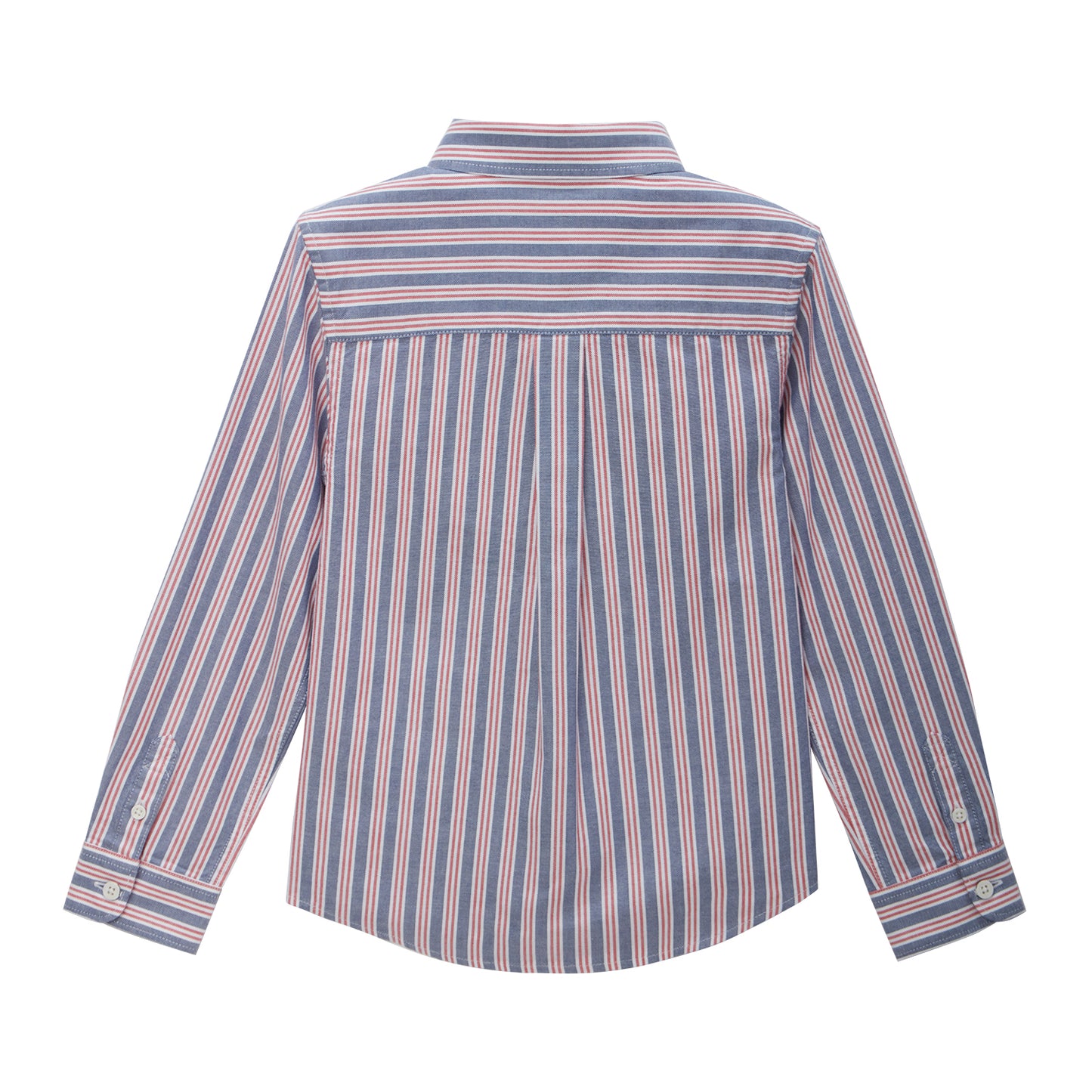 Junior Cotton Oxford Full Opening Long Sleeve Slim Fit Embroidery Garment Wash Shirt
