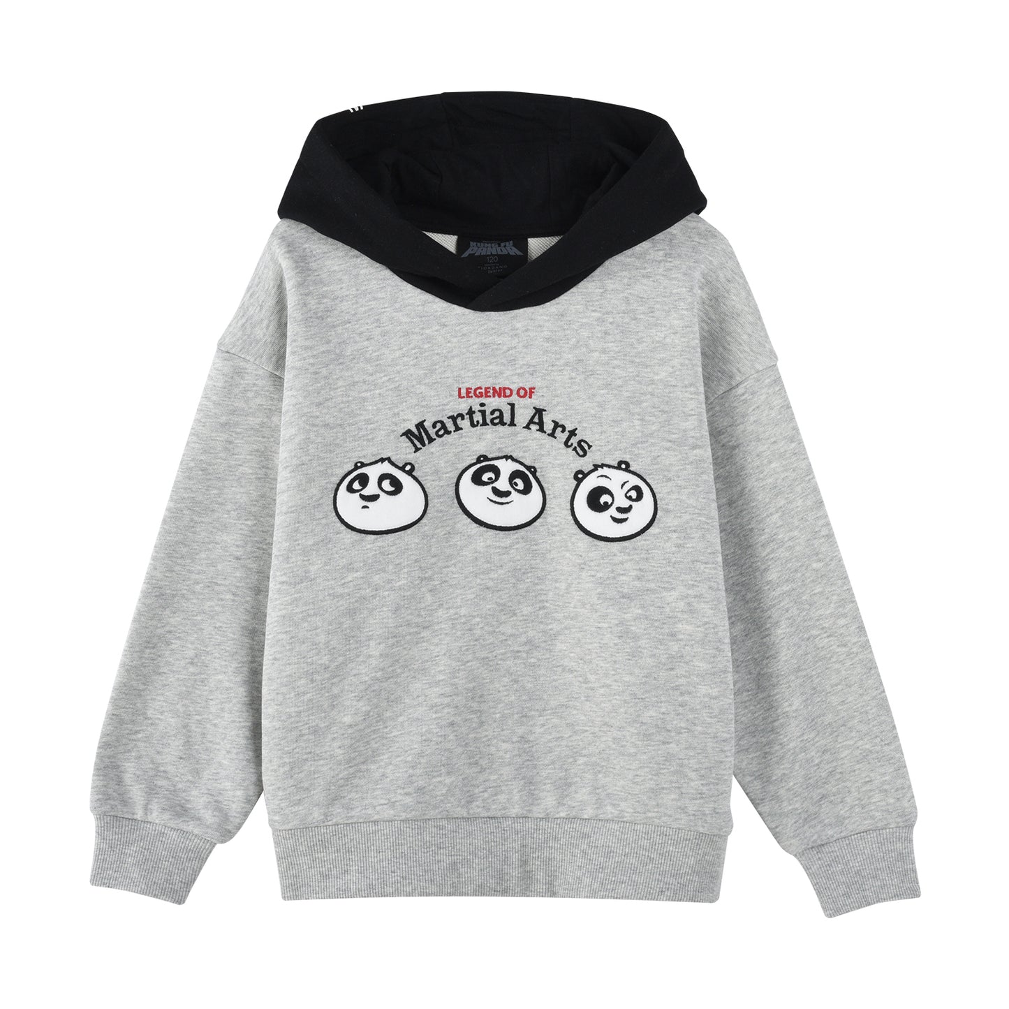 Giordano Kids Kung Fu Panda Series French Terry Hoodie-Grey