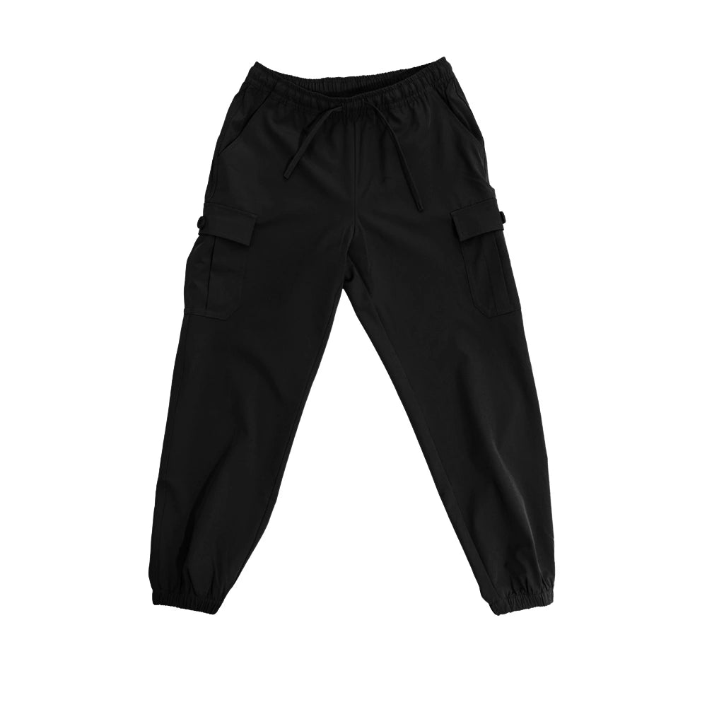 Kid's Comfort Mid-Rise Plain Weave Joggers