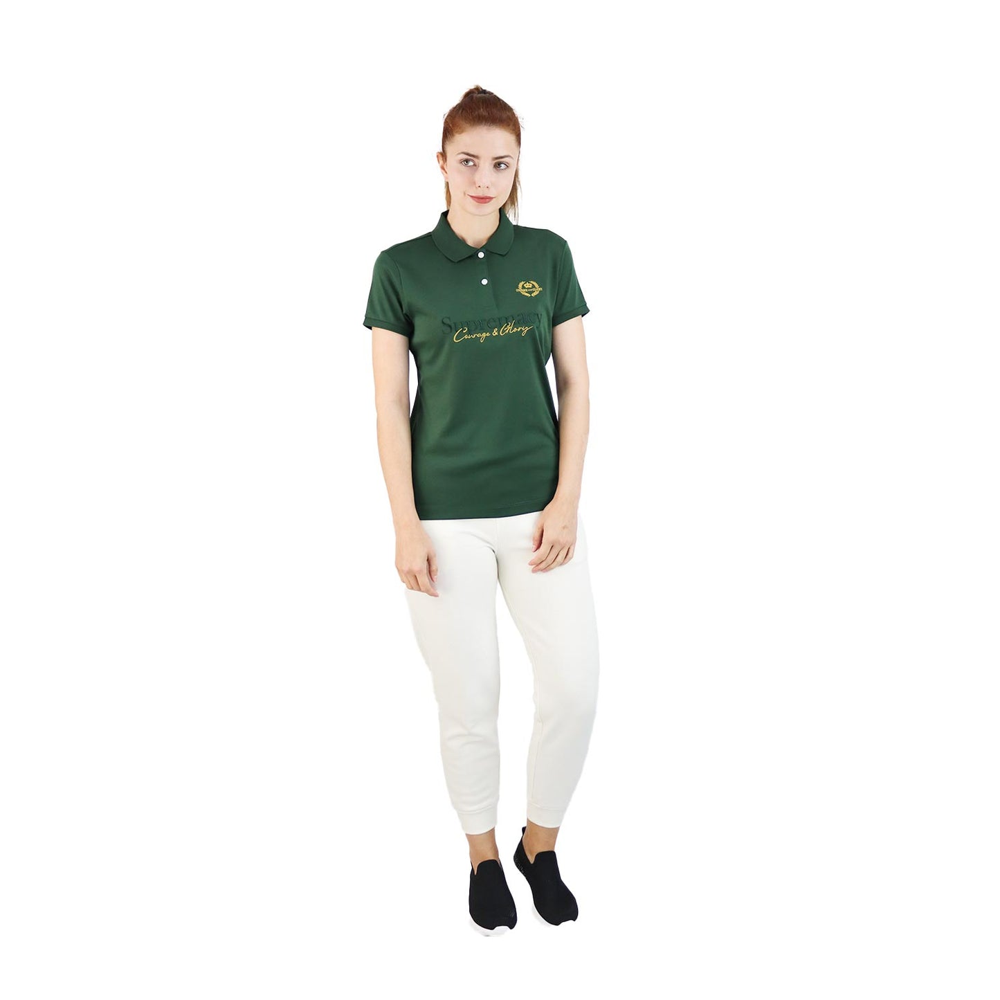 Women's Slim Fit Embroidery Bold Polo (Liquid Touch)