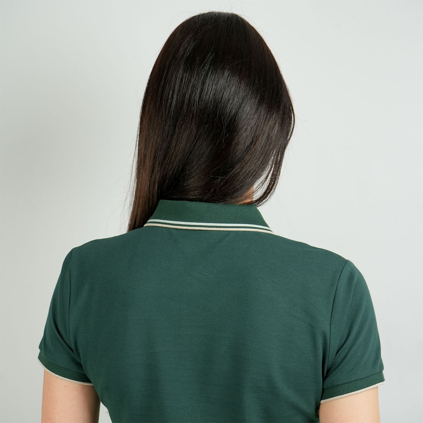 Women's Cotton Lycra Slim Fit Solid Polo
