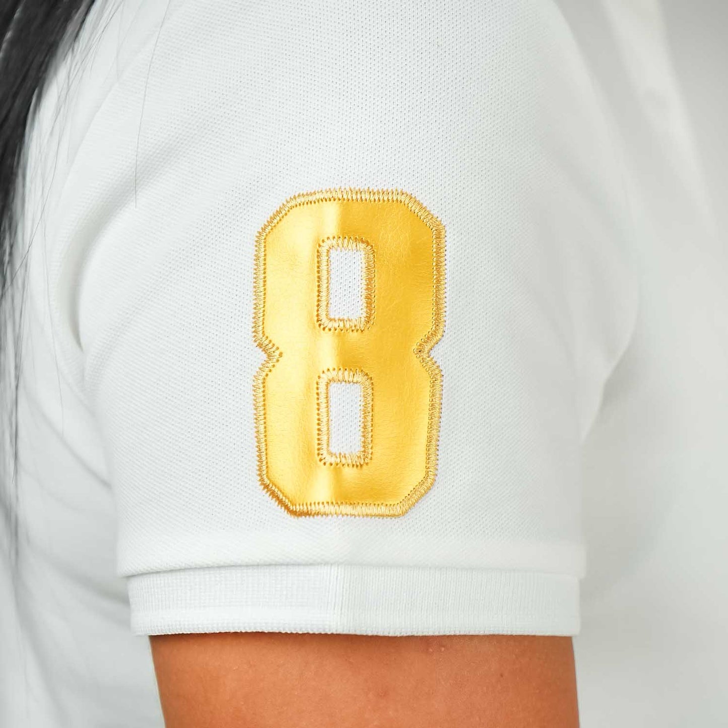 Women's Cotton Lycra 3D Lion Embroidery Polo