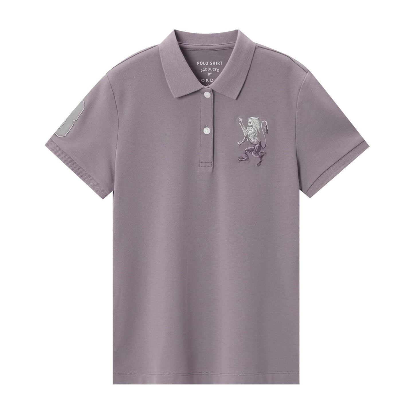 Women's Cotton Lycra 3D Lion Embroidery Polo