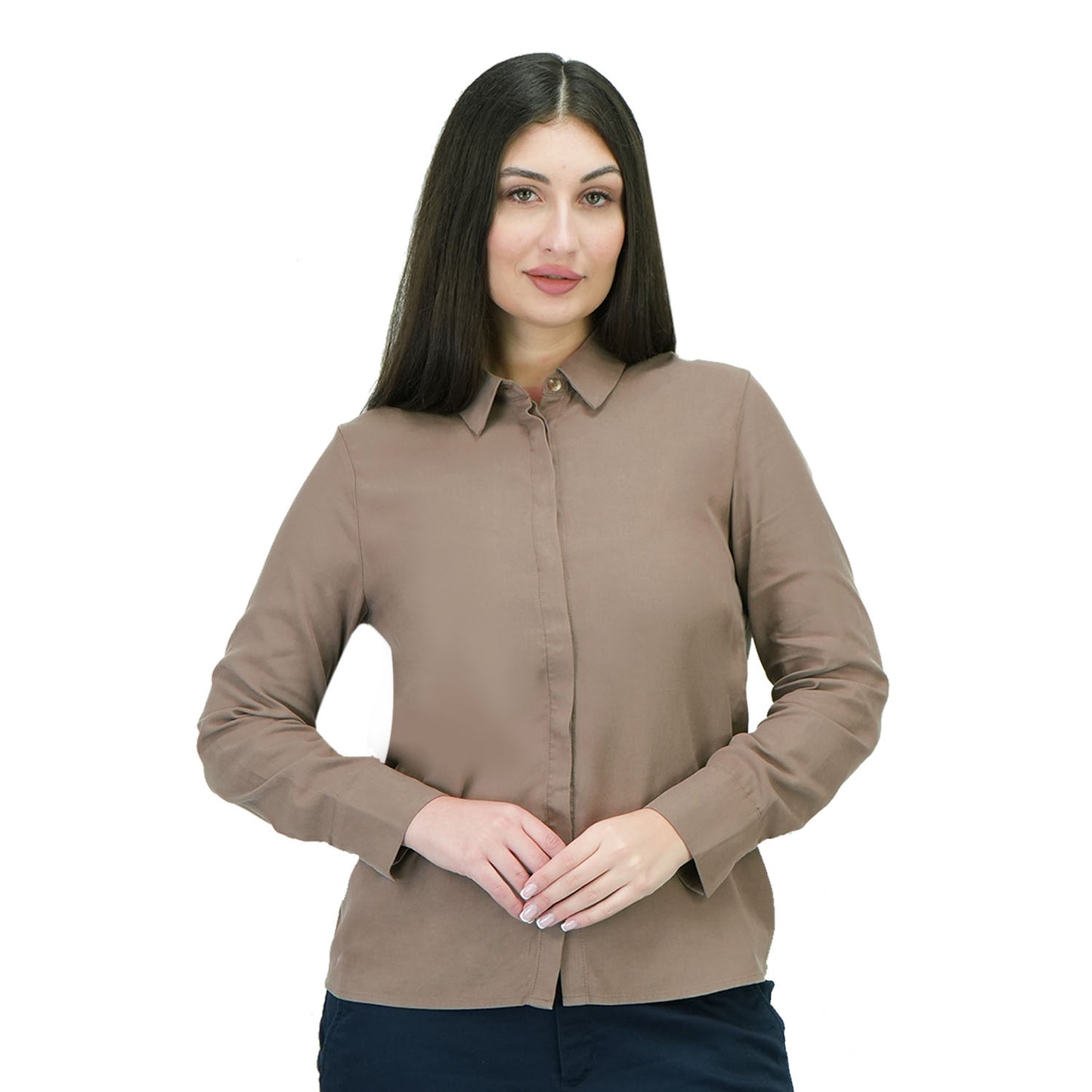 Giordano Women's Lyocell Blend Shirt - Soft & Comfortable-Brown