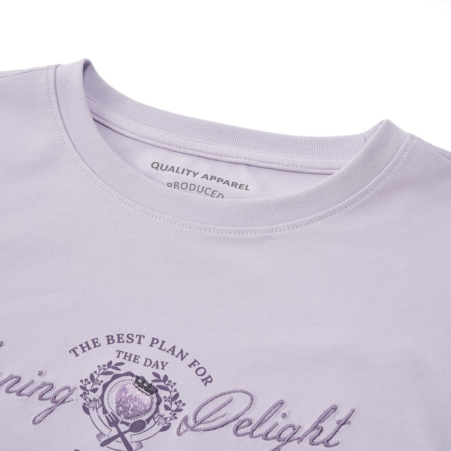 Women's Boyfriend Fit Cotton-Polyester Crew Neck Print Tee