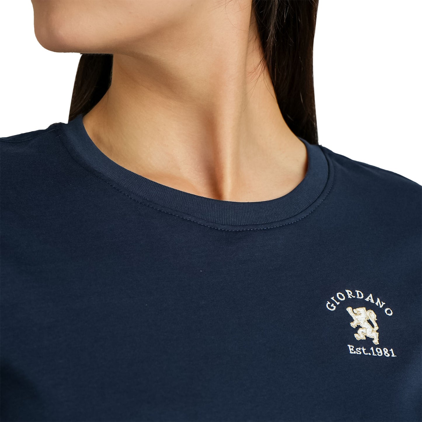 Women's Cotton Jersey Crewneck Short-Sleeve Comfort Fit Signature Print Tee