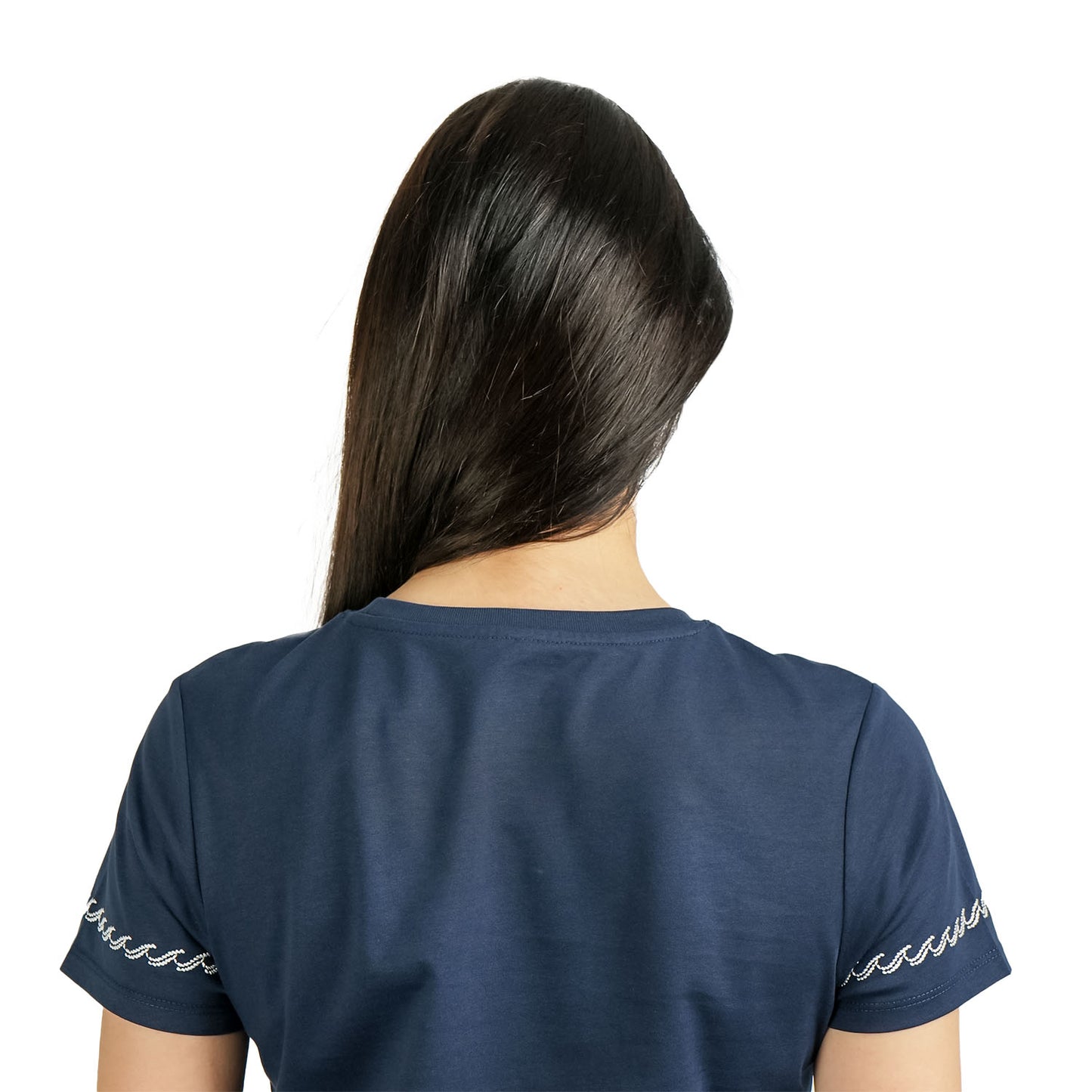 Women's Cotton Jersey Crewneck Short-Sleeve Comfort Fit Signature Print Tee
