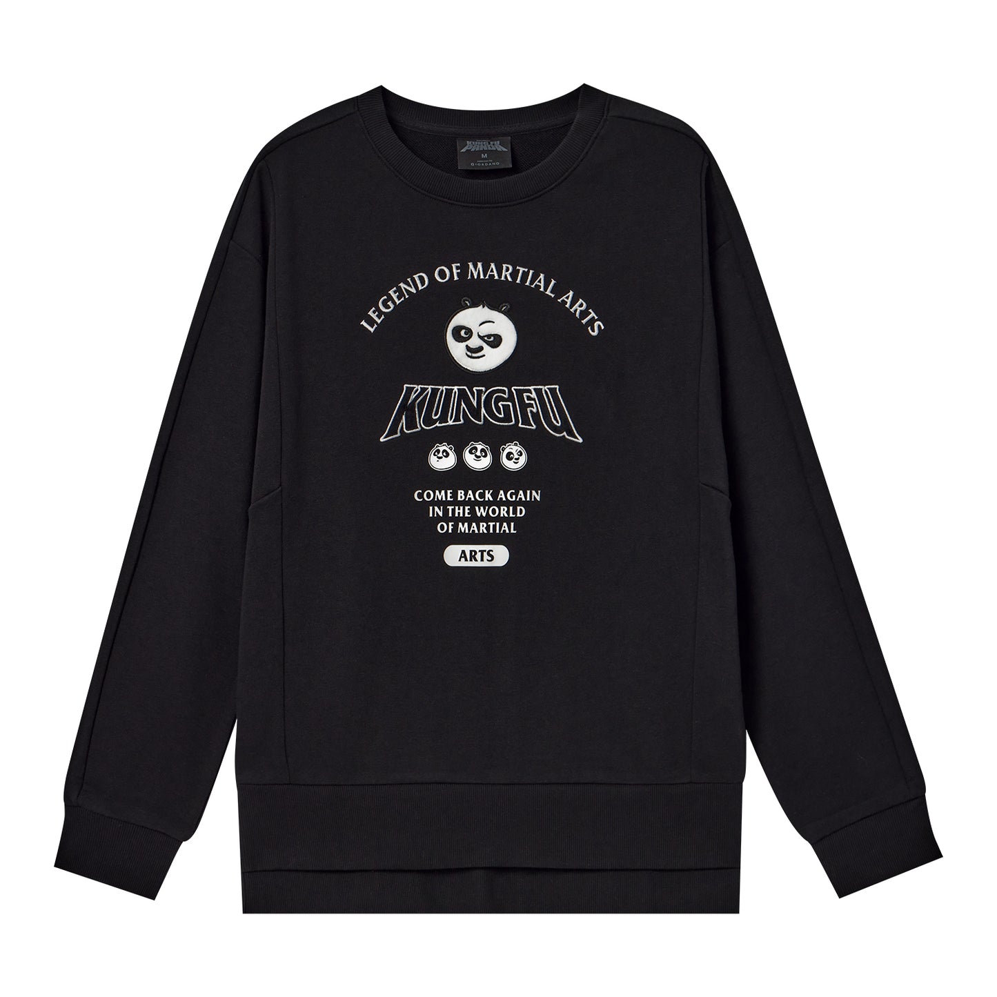 Giordano Women's Kung Fu Panda Series Sweatshirt-Black