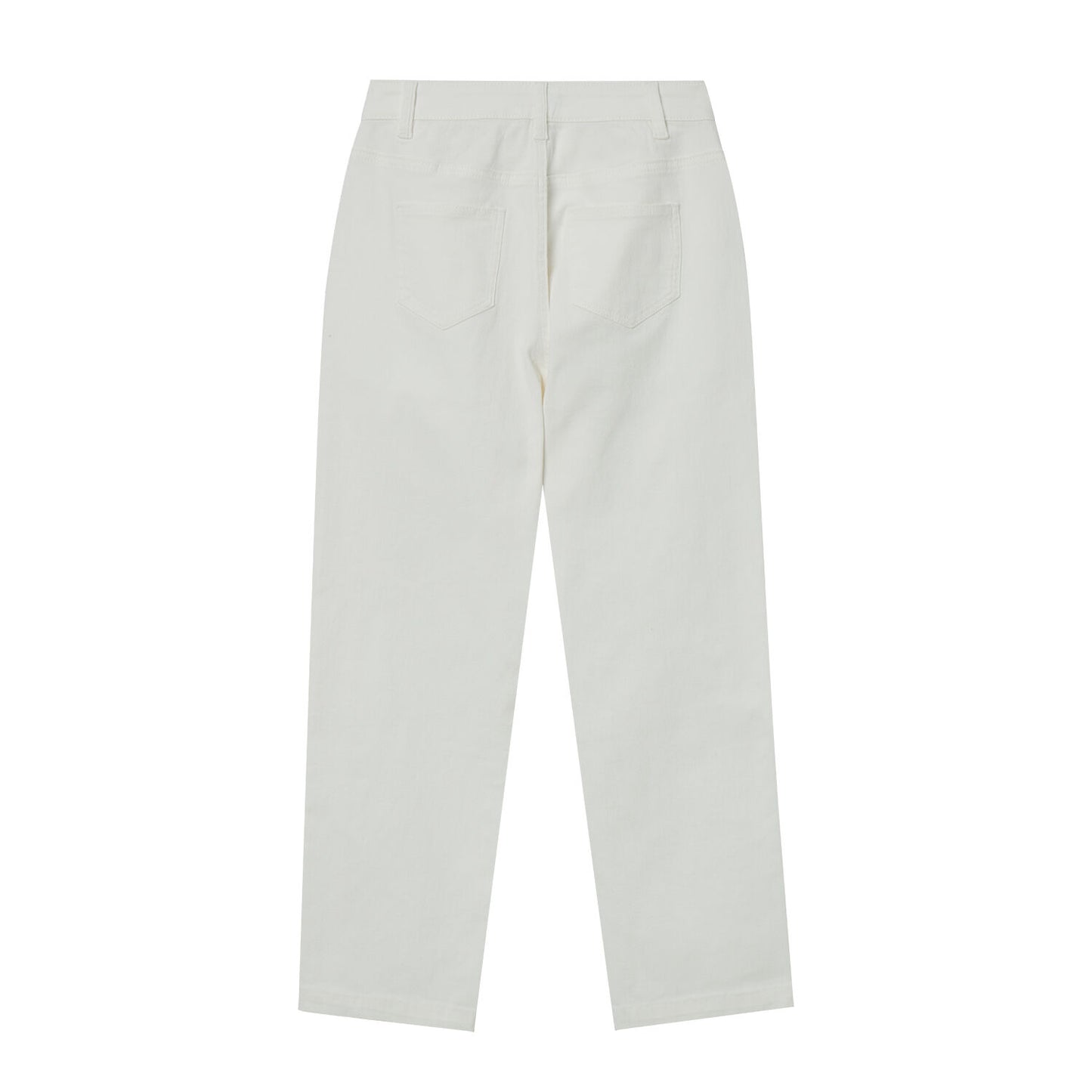 Women's High-Waist Relaxed Tapered Twill Jeans - Cotton Spandex Comfort