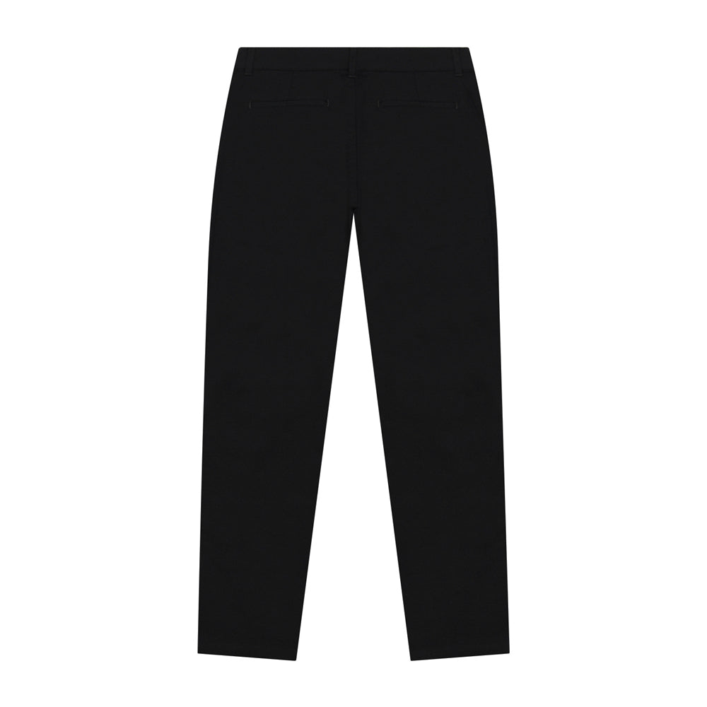 Women's Cotton Elastane Twill Mid Rise Elastic Waist Pants