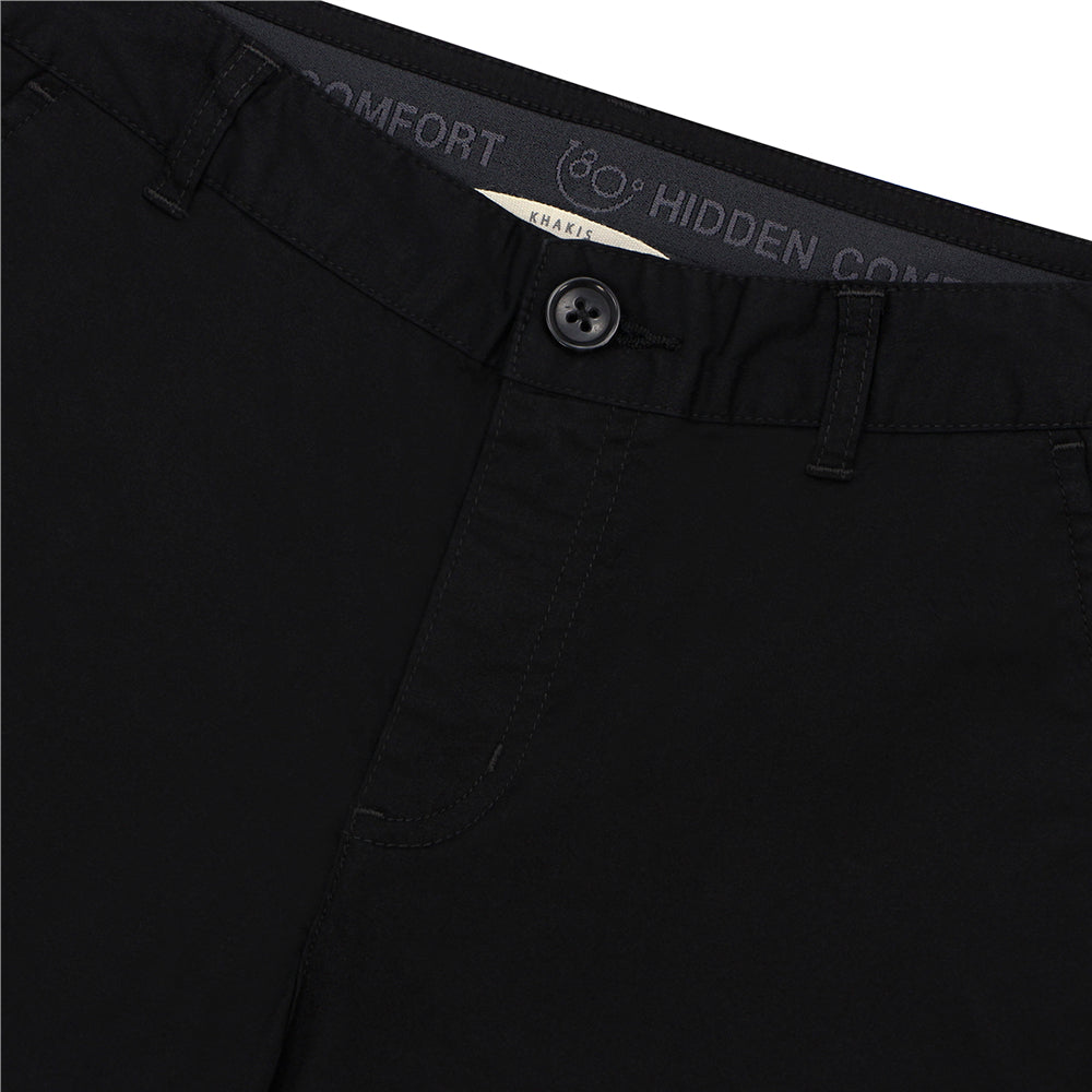 Women's Cotton Elastane Twill Mid Rise Elastic Waist Pants