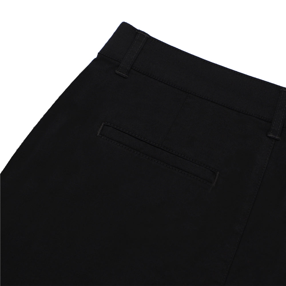 Women's Cotton Elastane Twill Mid Rise Elastic Waist Pants