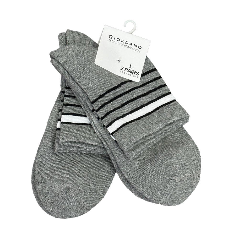 2 - Pack Cotton - Blend Mid - Length Socks – Essentials Collection - Giordano