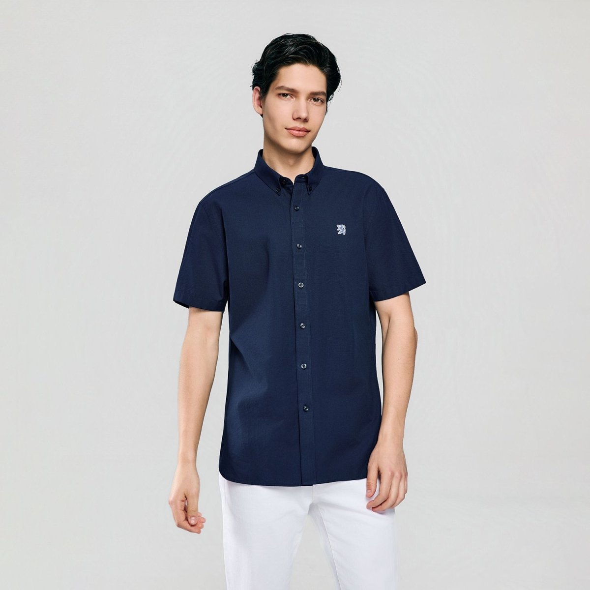 mens dress shirts short sleeve slim fit Giordano Men's Cotton Oxford Short-Sleeve Shirt with Embroidery Loeffler Randall Women's Odessa Couture Dress so the shirt feels Color:Ivory Blush Floral