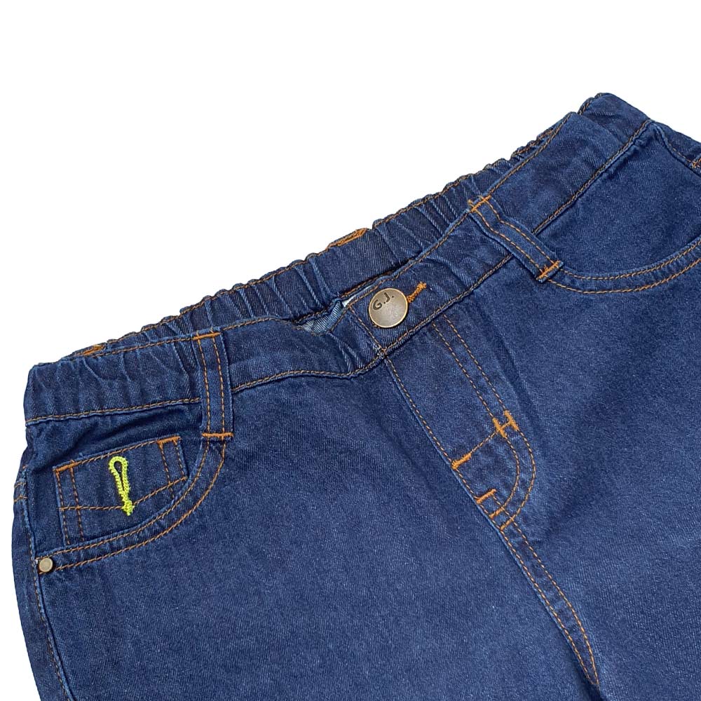 Junior Cotton Denim Jeans - Comfortable Mid - Rise Tapered Fit With Elastic Waist 4 Y - Shop Giordano