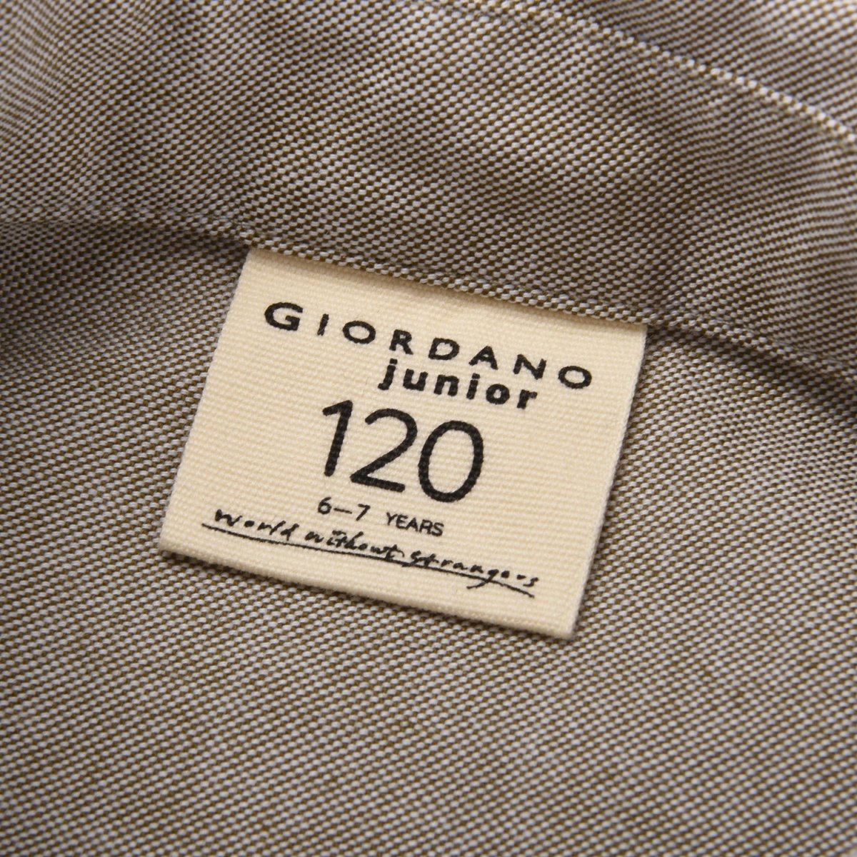 Junior Cotton Oxford Full Opening Long Sleeve Slim Fit Embroidery Garment Wash Shirt - Giordano