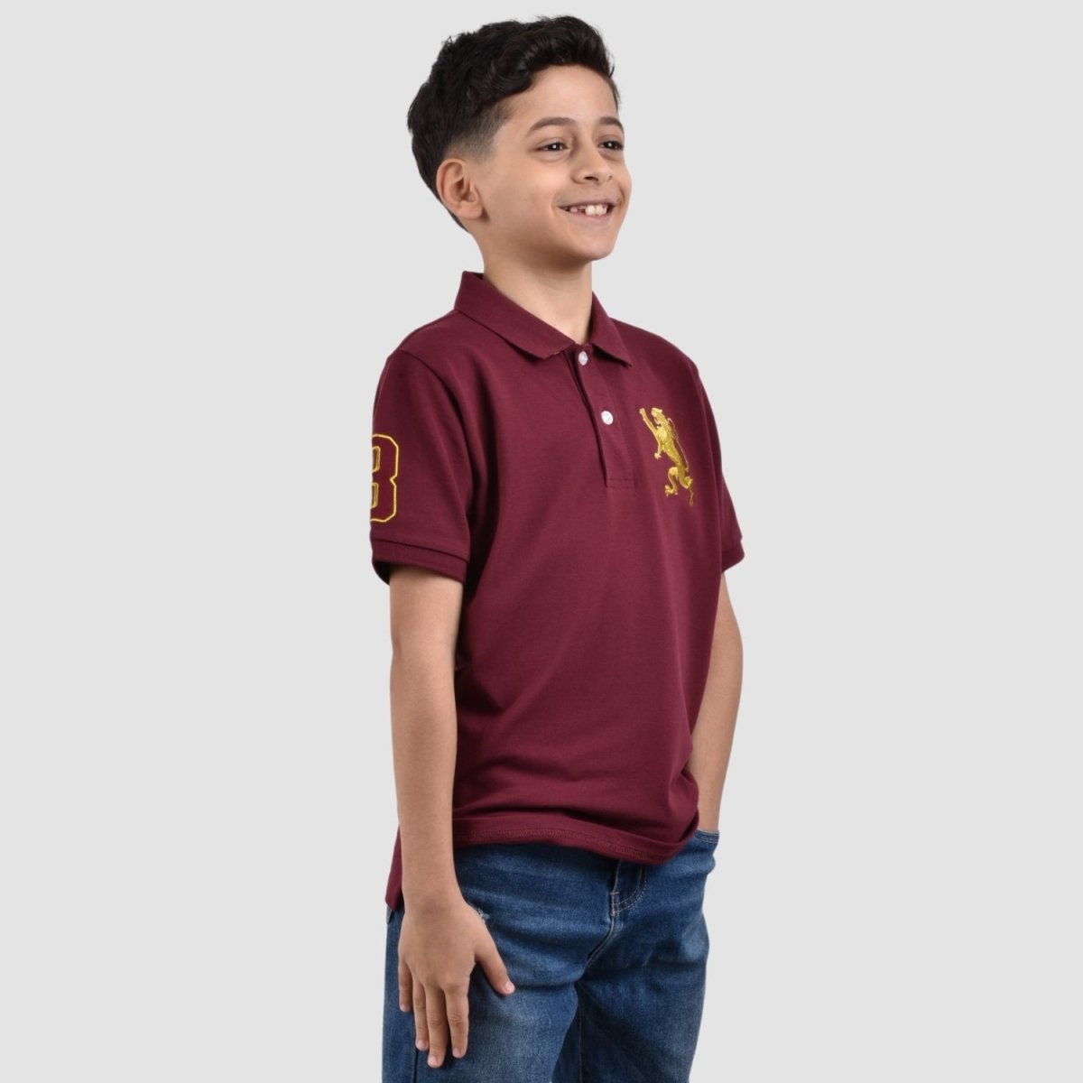 Junior Embroidery Short Sleeve Bold Polo - Giordano