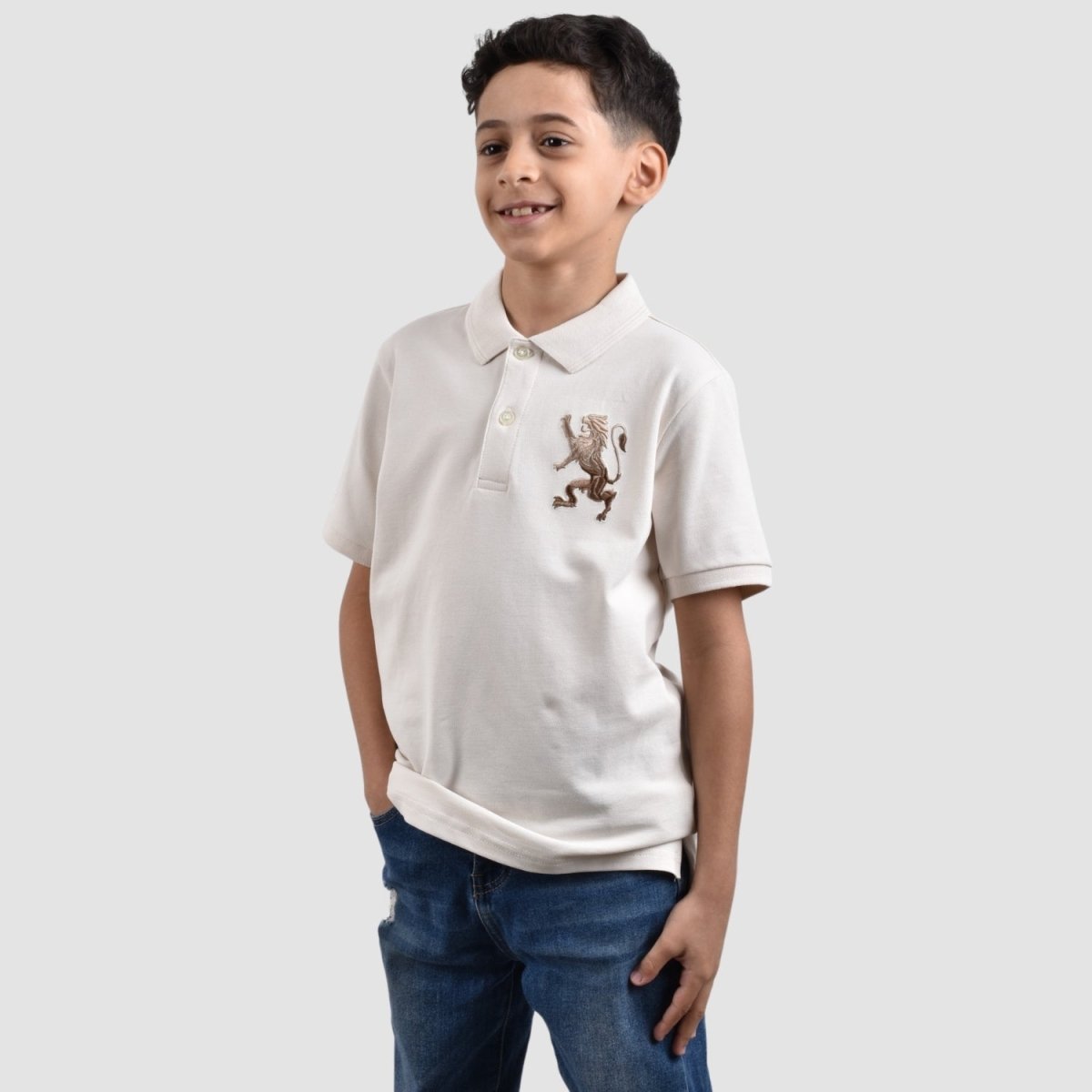 Junior Embroidery Short Sleeve Bold Polo - Giordano