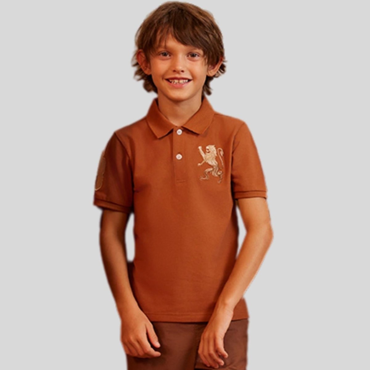 Junior Embroidery Short Sleeve Bold Polo - Giordano