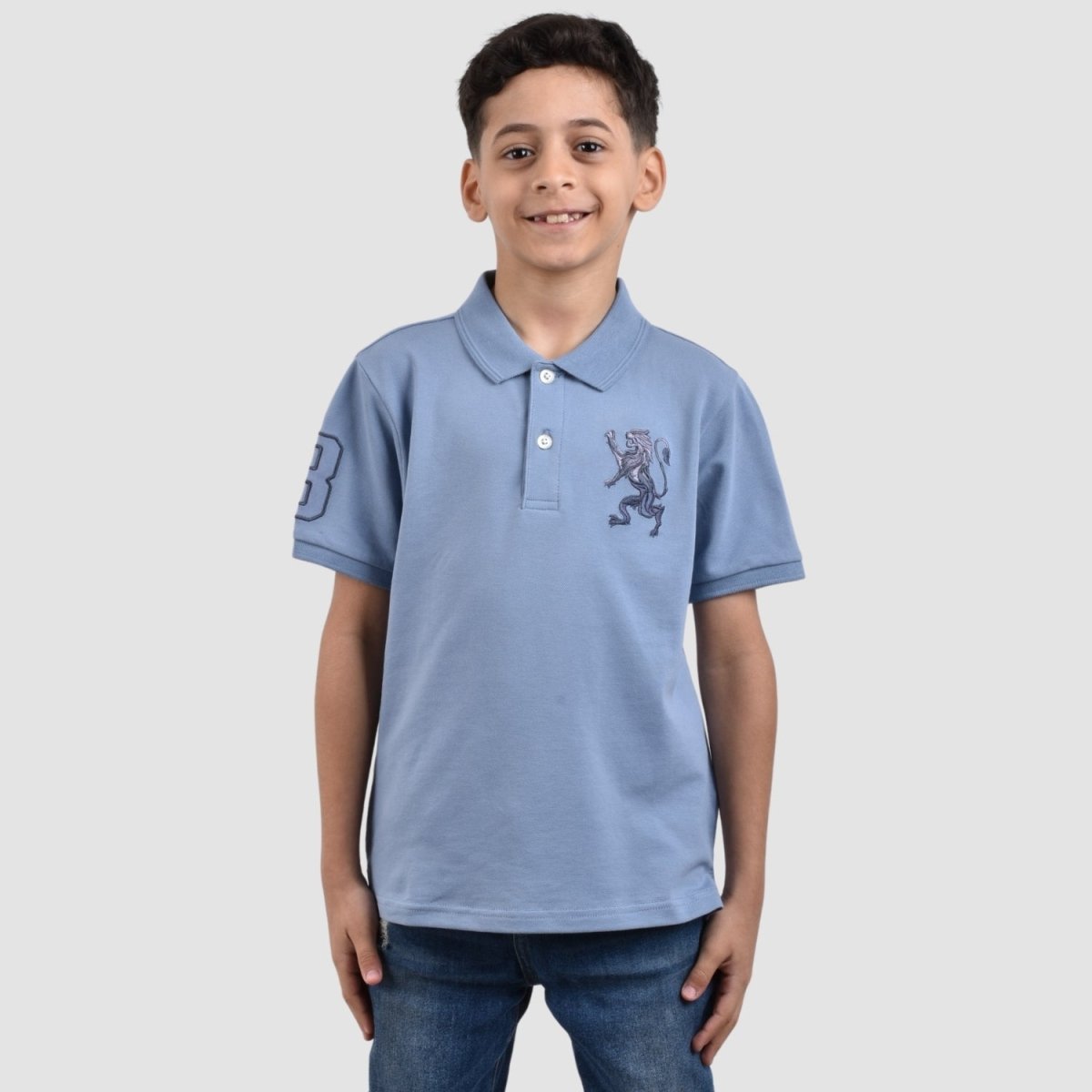 Junior Embroidery Short Sleeve Bold Polo - Giordano