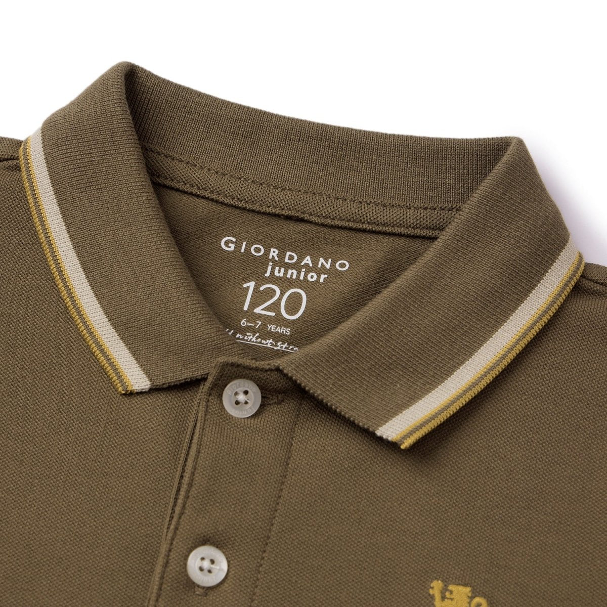 Junior's Slim Fit Cotton Pique Signature Embroidery Polo - Giordano