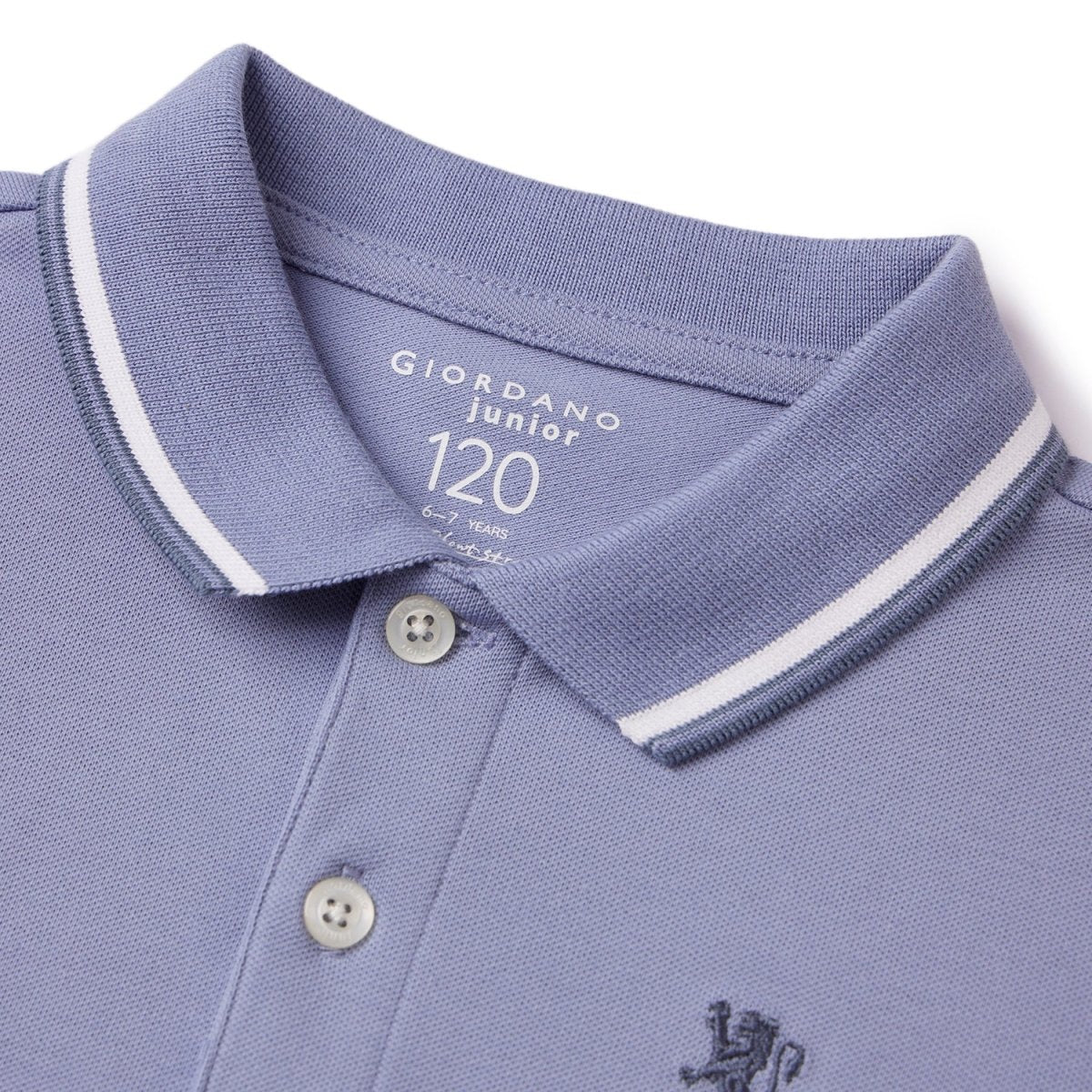 Junior's Slim Fit Cotton Pique Signature Embroidery Polo - Giordano