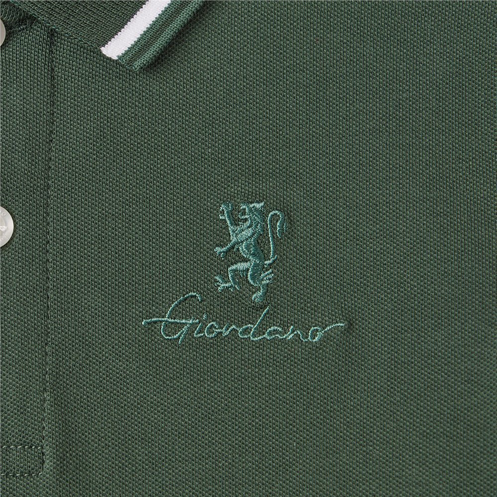 Junior's Slim Fit Cotton Pique Signature Embroidery Polo - Giordano