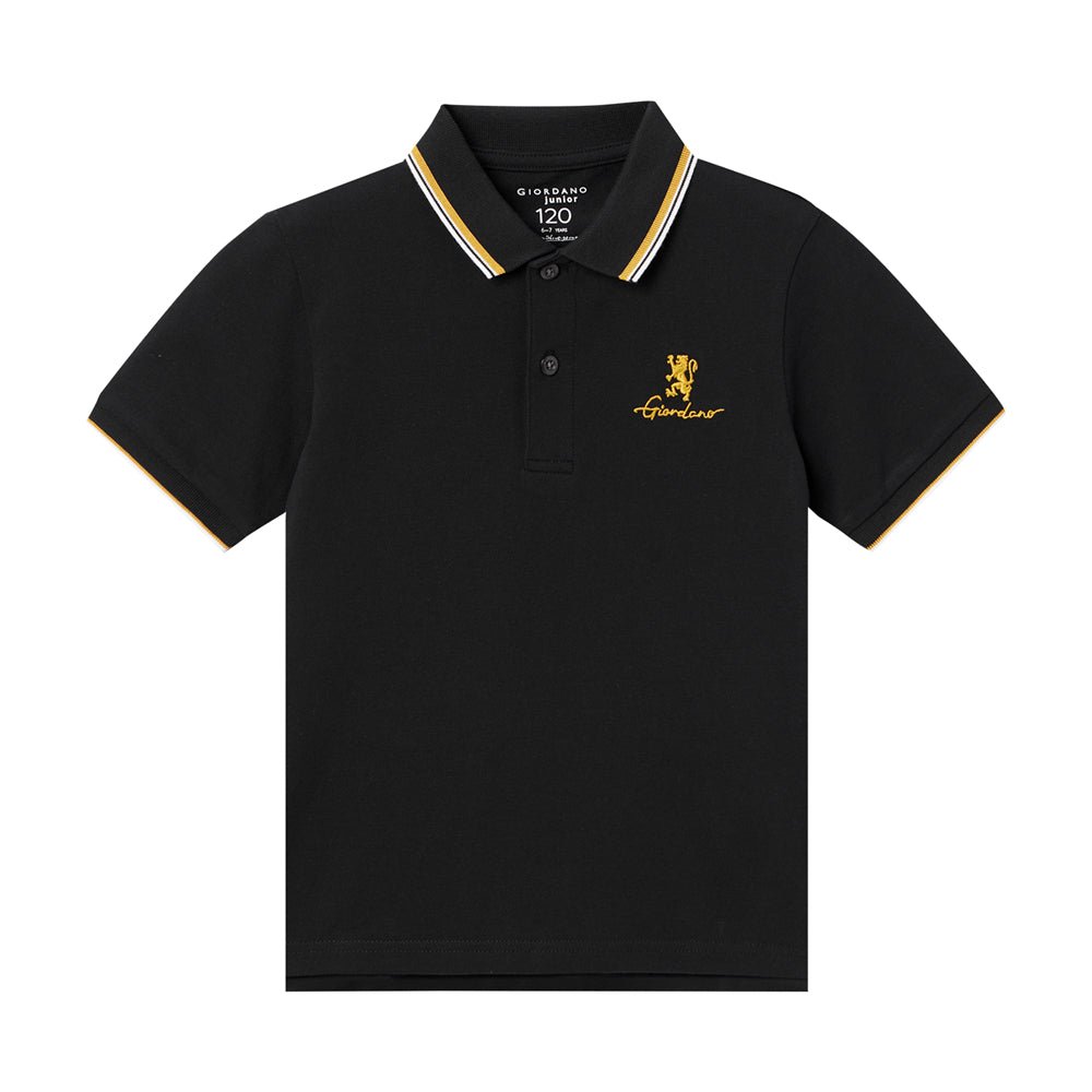 Junior's Slim Fit Cotton Pique Signature Embroidery Polo - Giordano