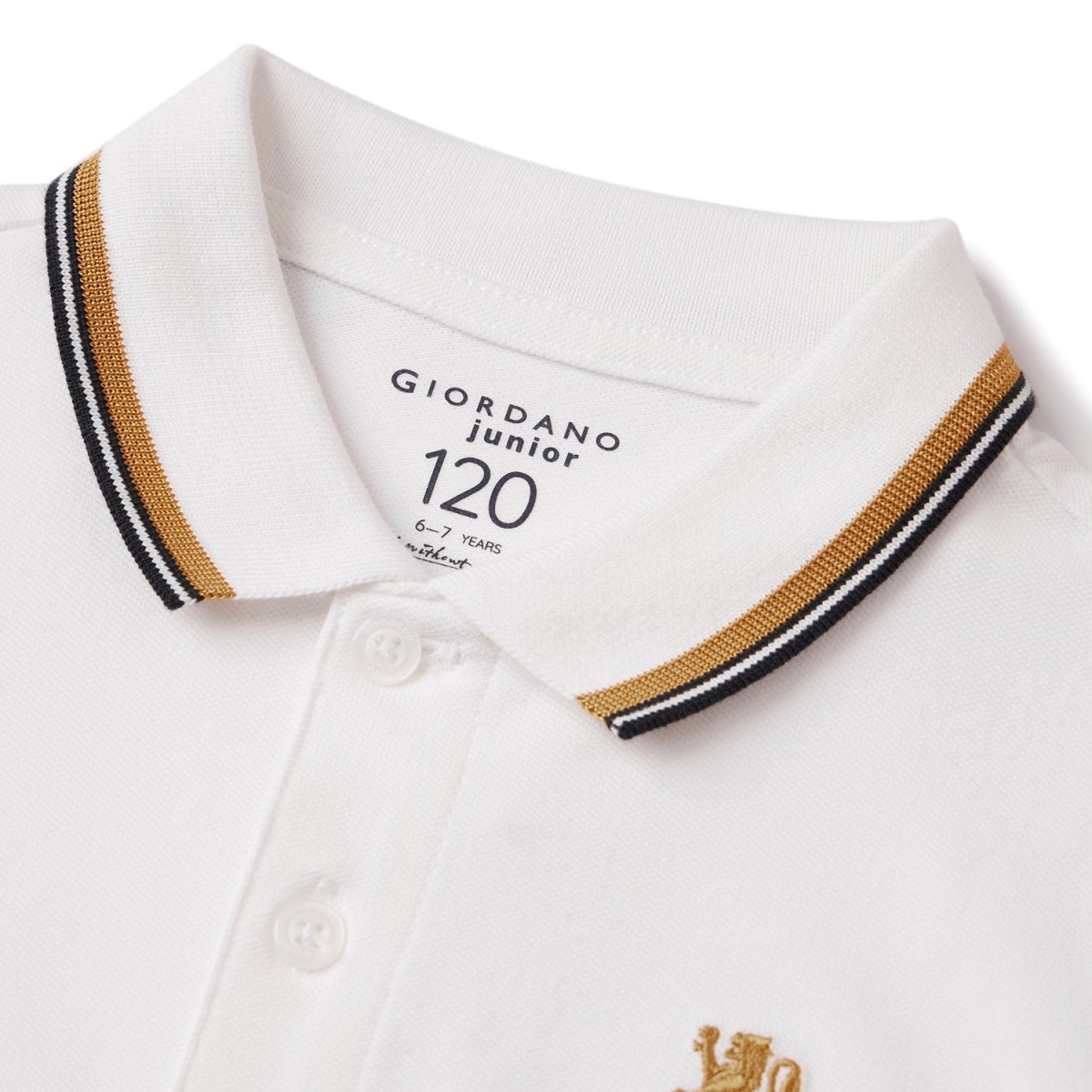 Junior's Slim Fit Cotton Pique Signature Embroidery Polo - Giordano