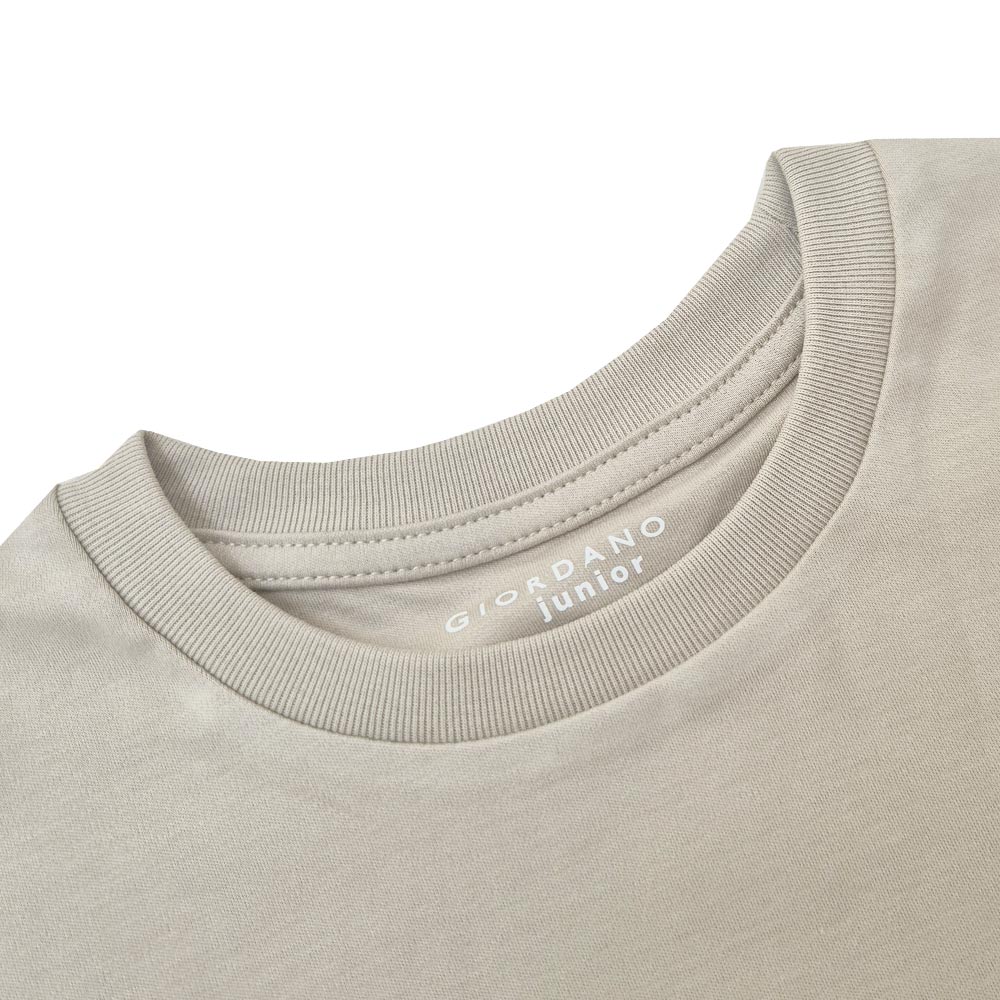 Kids' Comfort Fit Interlock Crew Neck Embroidered Tee - Giordano