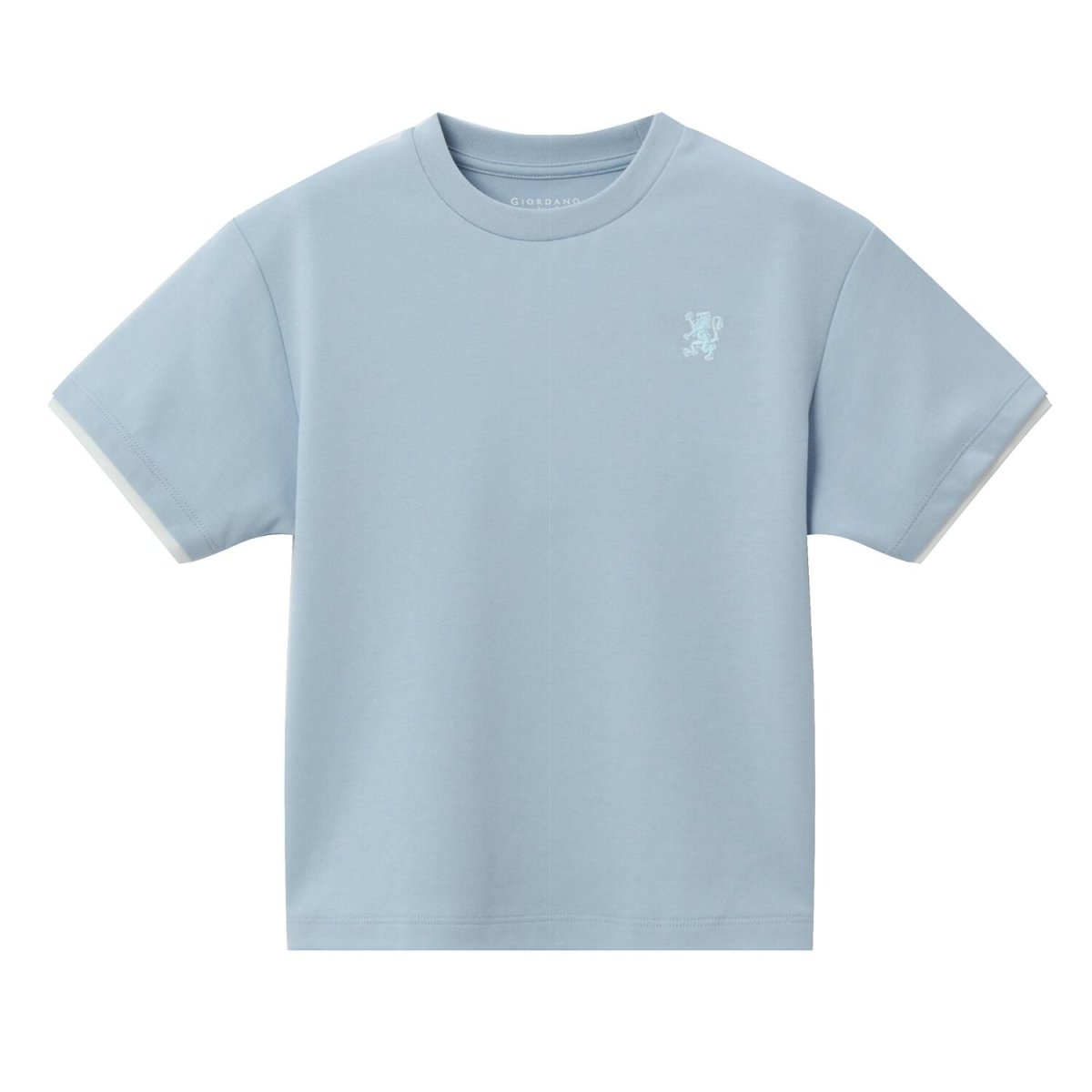 Kids' Comfort Fit Interlock Crew Neck Embroidered Tee 4 Y - Shop Giordano