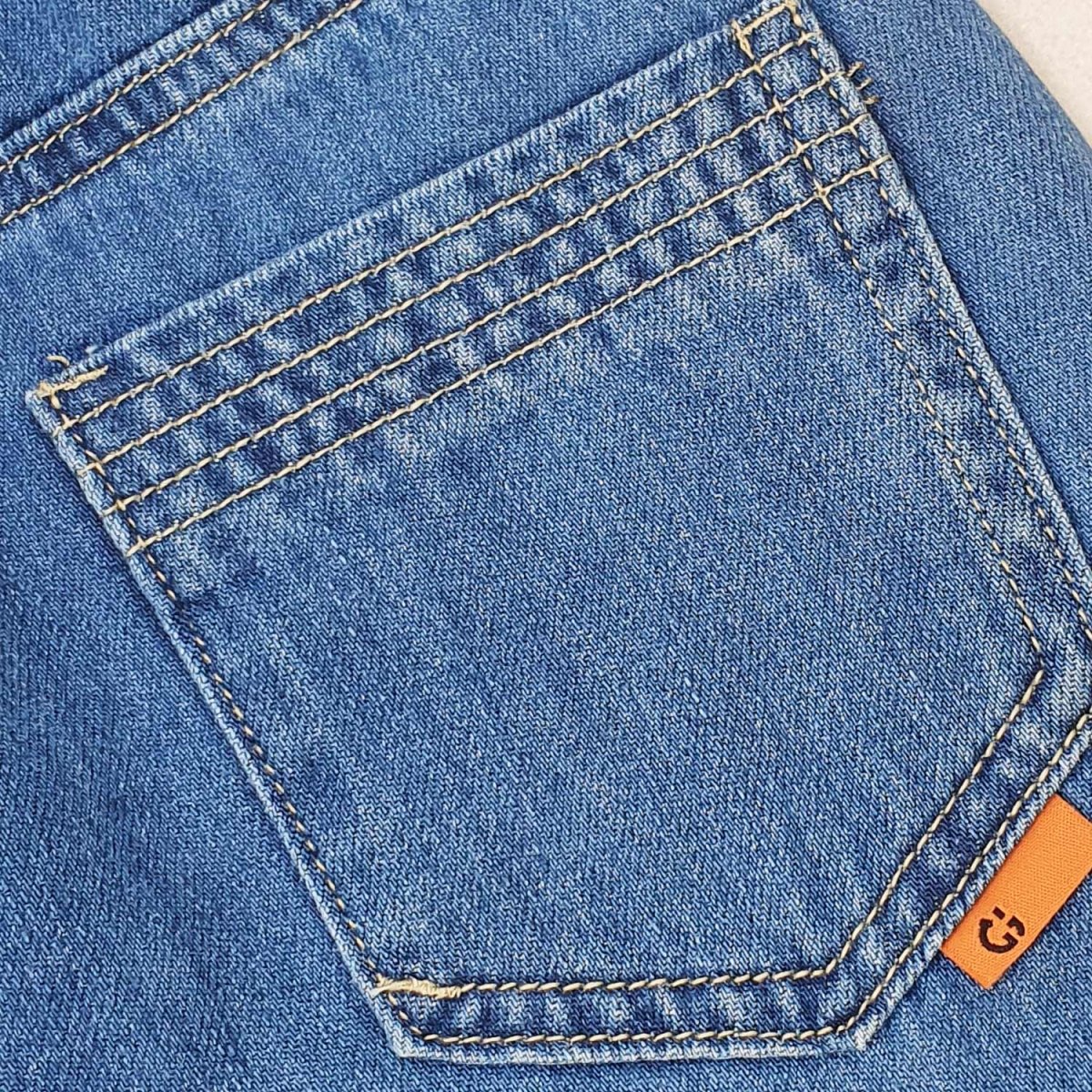 Kids' Comfy Cotton Denim Jeans | Relaxed Fit, Elastic Waist - Giordano